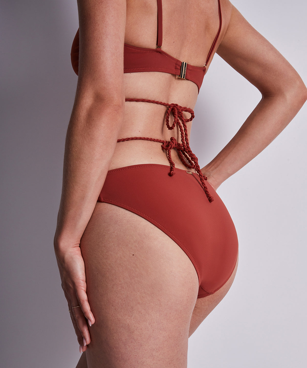 Summer Journey Bas de maillot de bain taille haute Clay