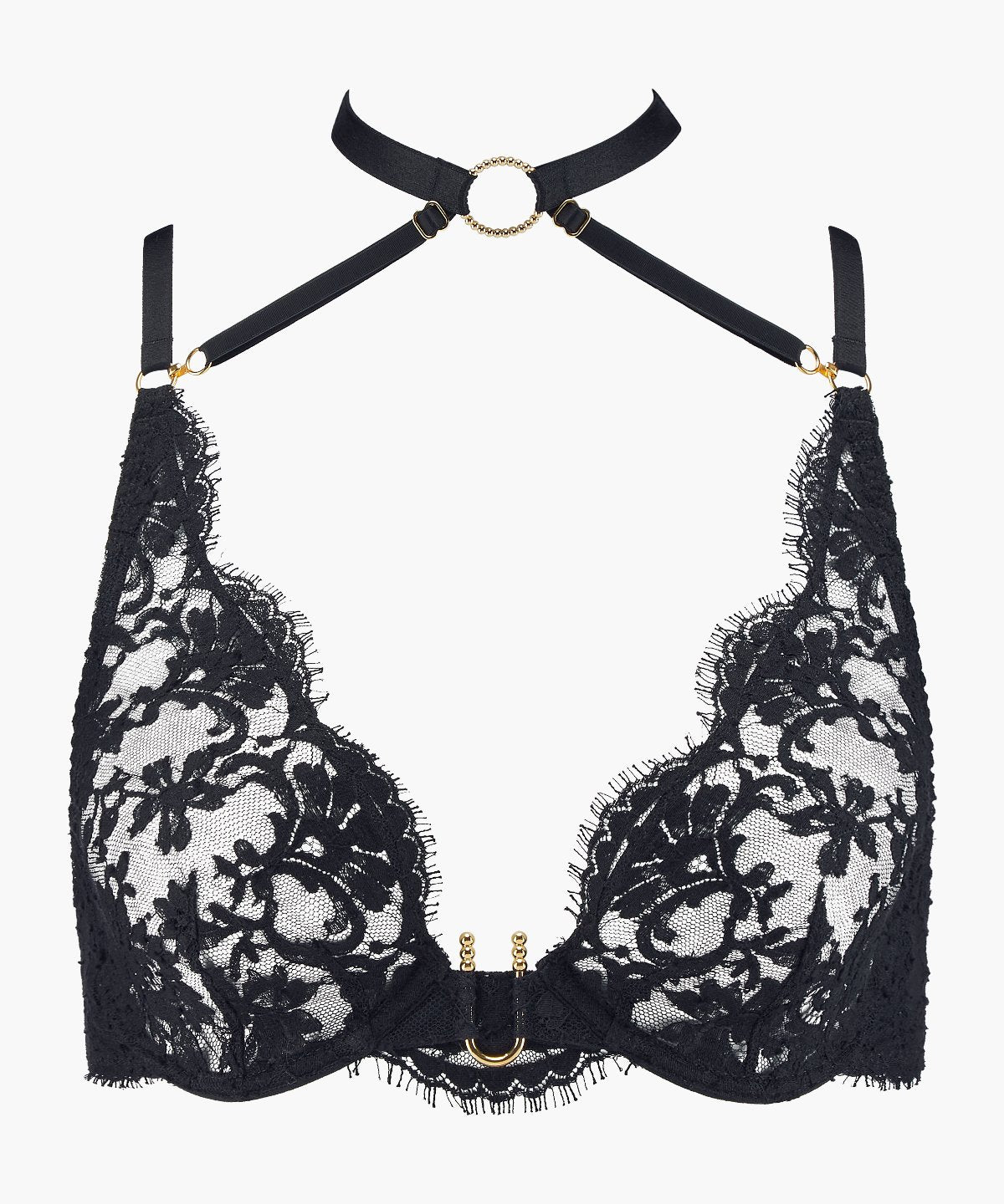 Under Your Spell Ultra Black Underwired triangle bra