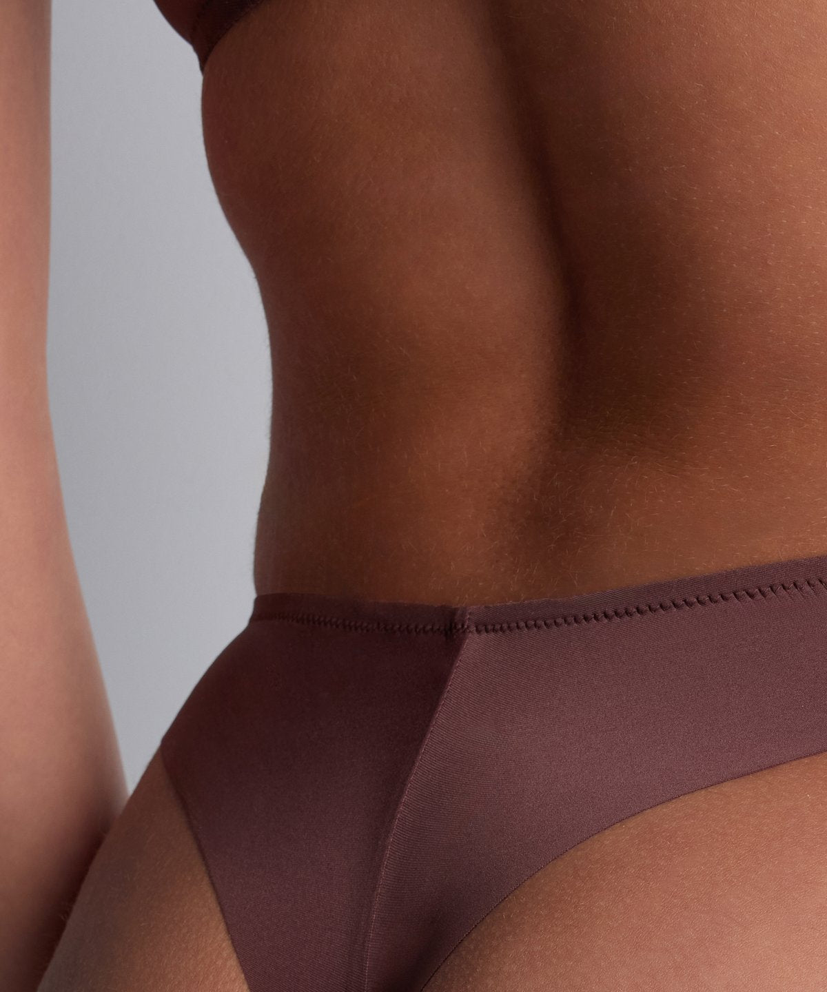 Sheer Emotion Tanga Sepia