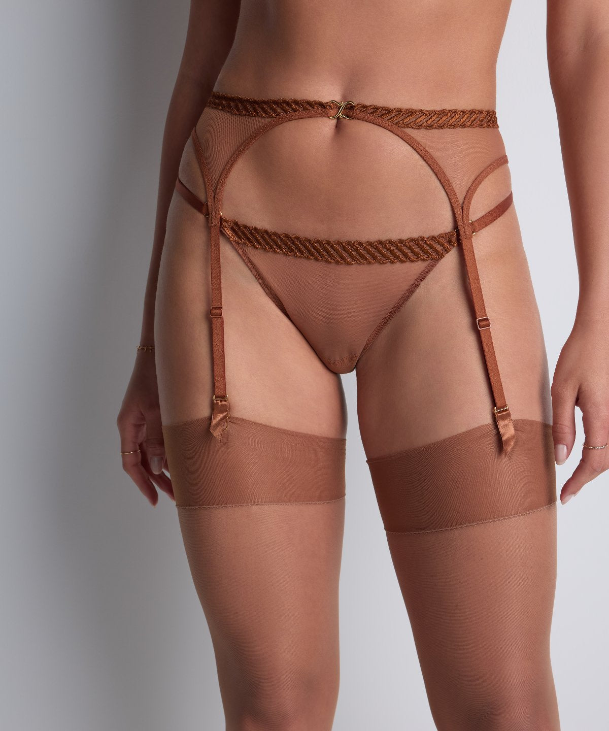 Sheer Emotion Porte-jarretelles Honey