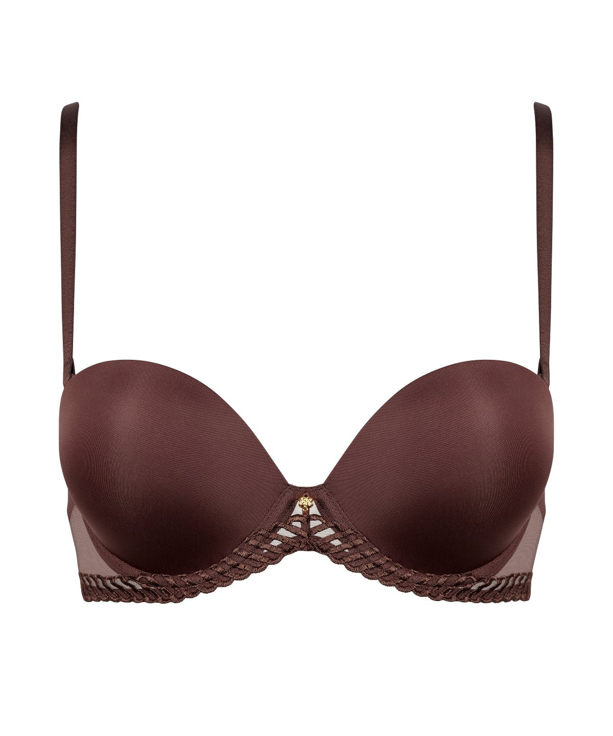 Sheer Emotion Soutien-gorge Bandeau plunge Sepia