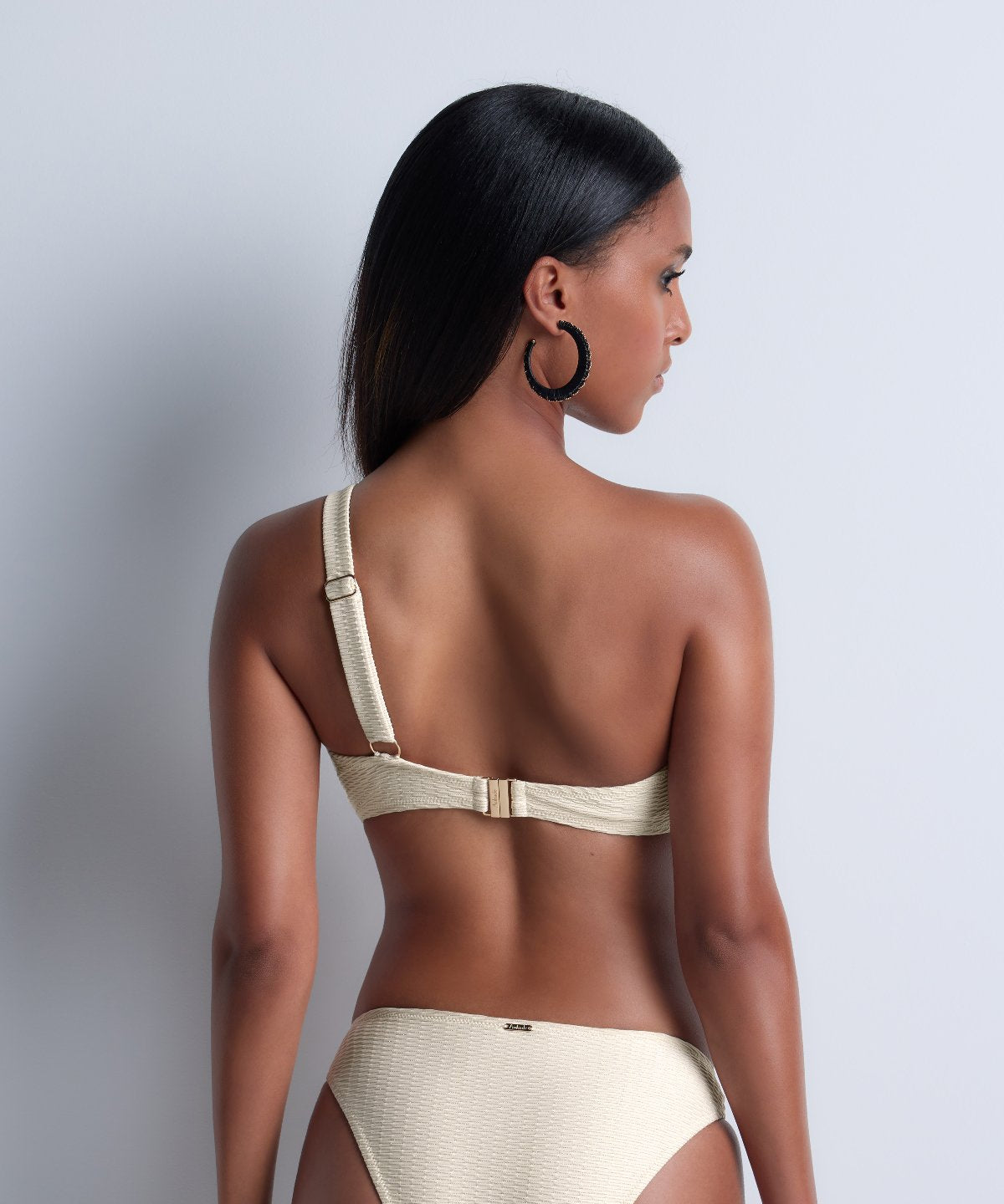 Shimmering Waters Bas de maillot de bain taille basse Golden White