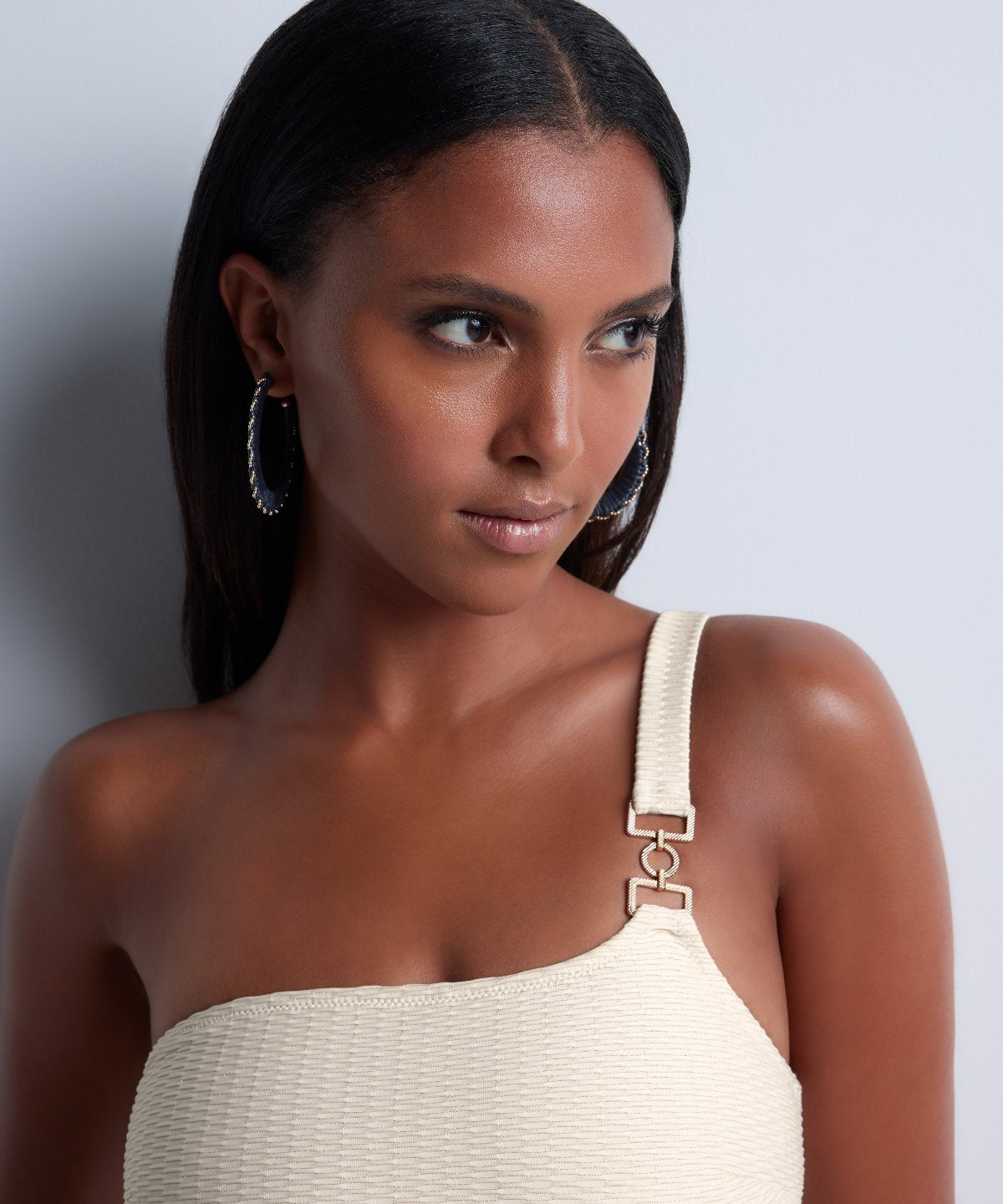 Shimmering Waters Maillot de bain une pièce Golden White