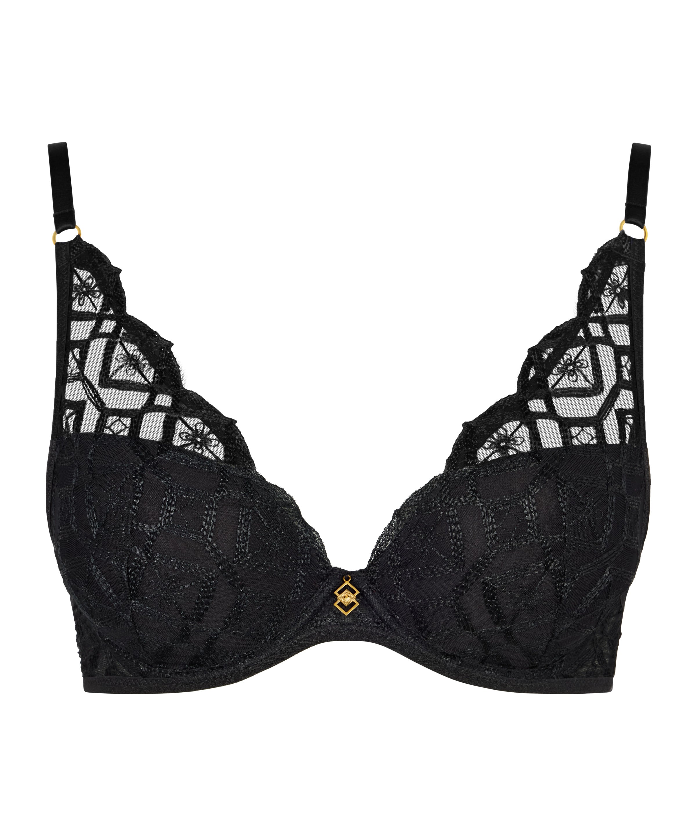 Sense of Illusion Soutien-gorge Plunge foulard Black