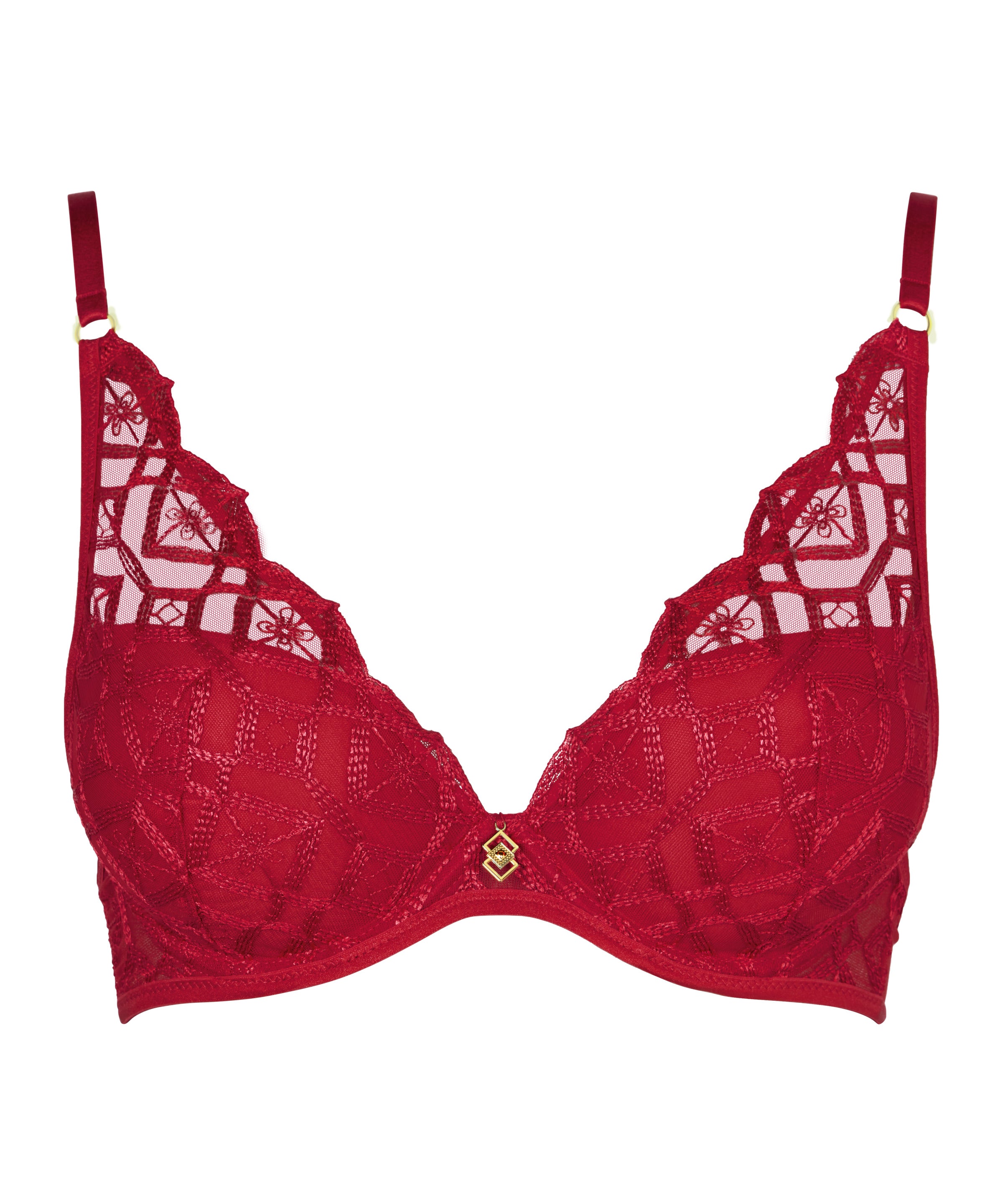 Sense of Illusion Soutien-gorge Plunge foulard Red Berry