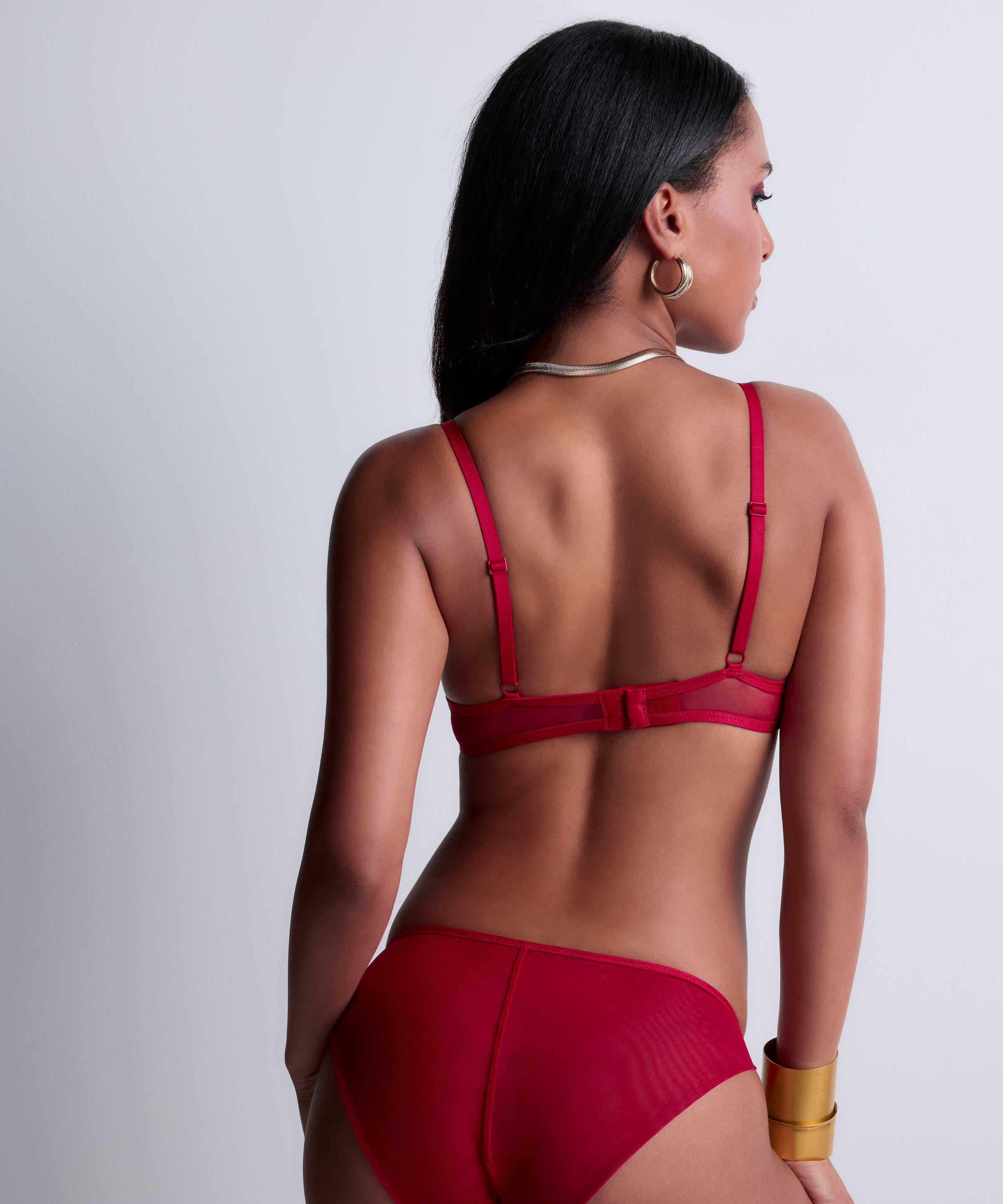 Sense of Illusion Soutien-gorge Plunge foulard Red Berry