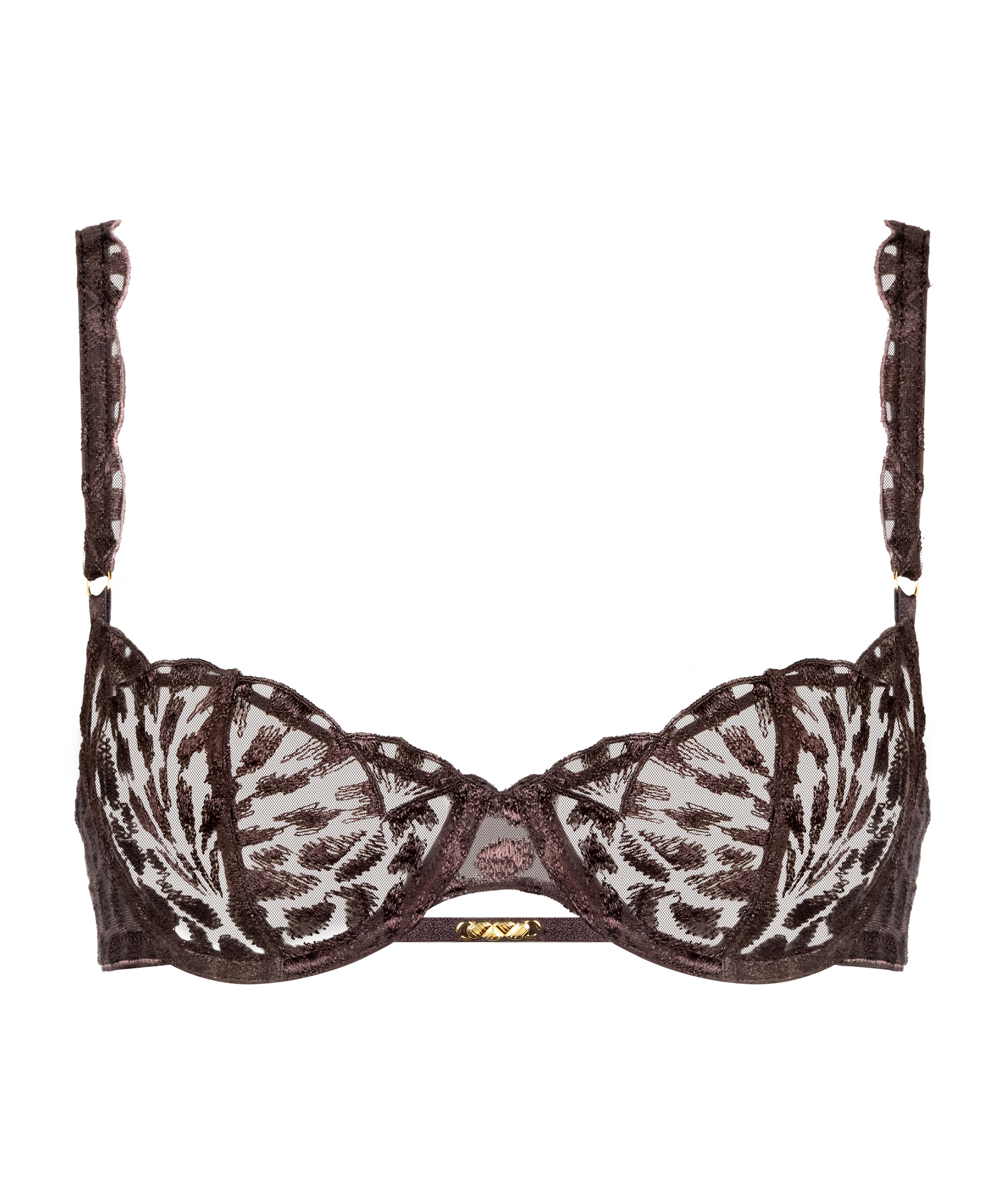 Crazy in Love Soutien-gorge Corbeille avec armatures Satin Brown