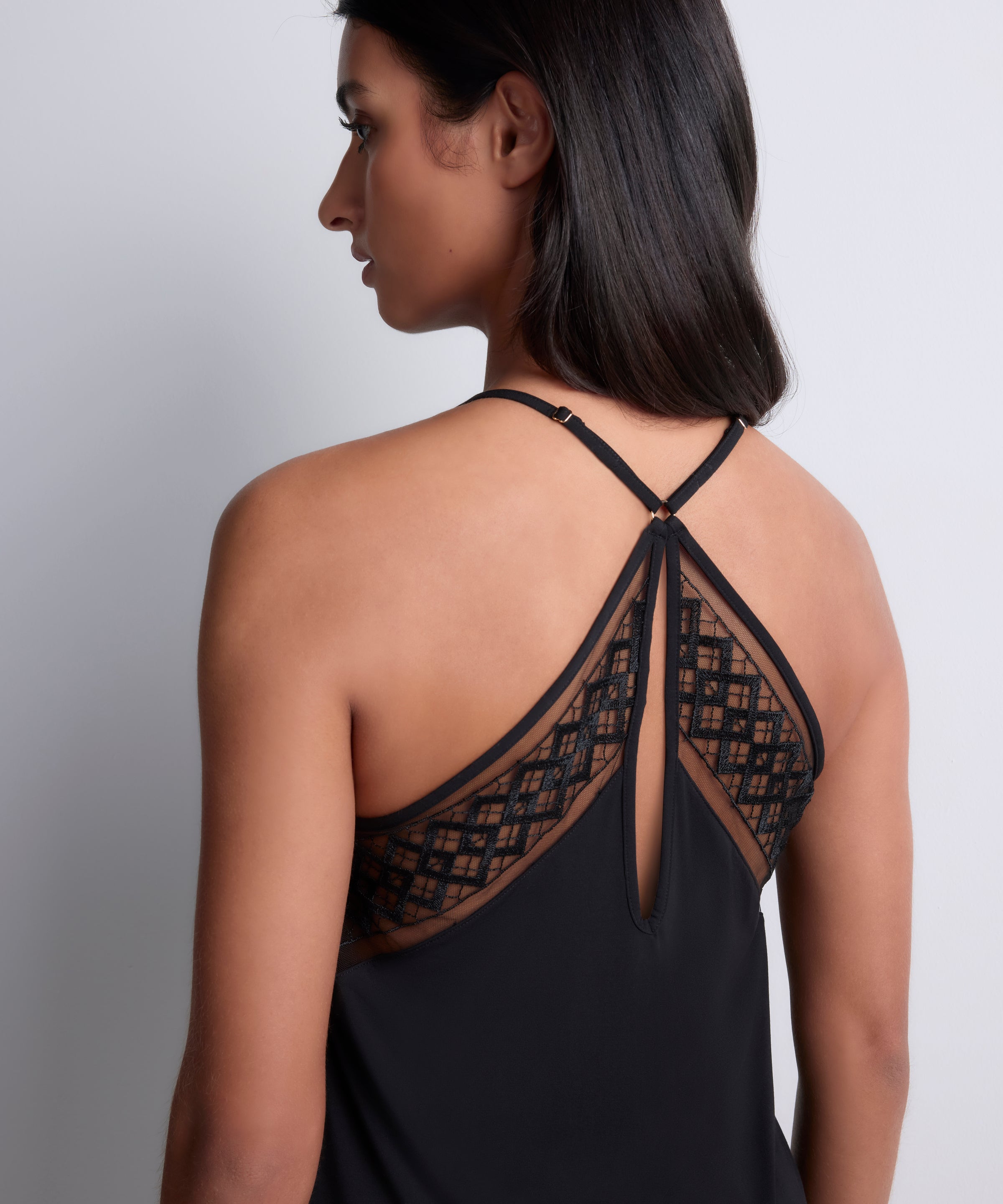 Sweet Obsession Top à fines bretelles Black