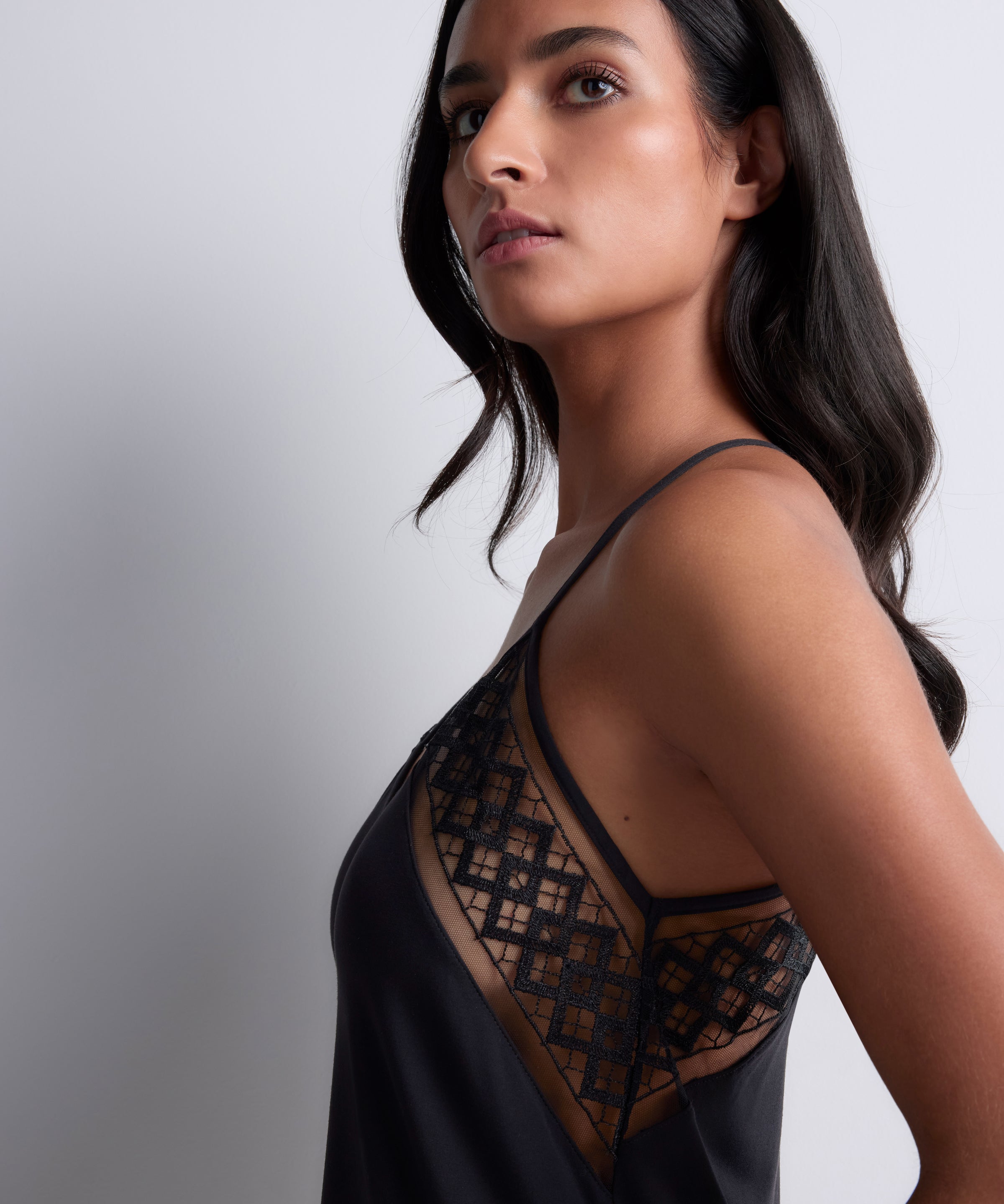 Sweet Obsession Top à fines bretelles Black