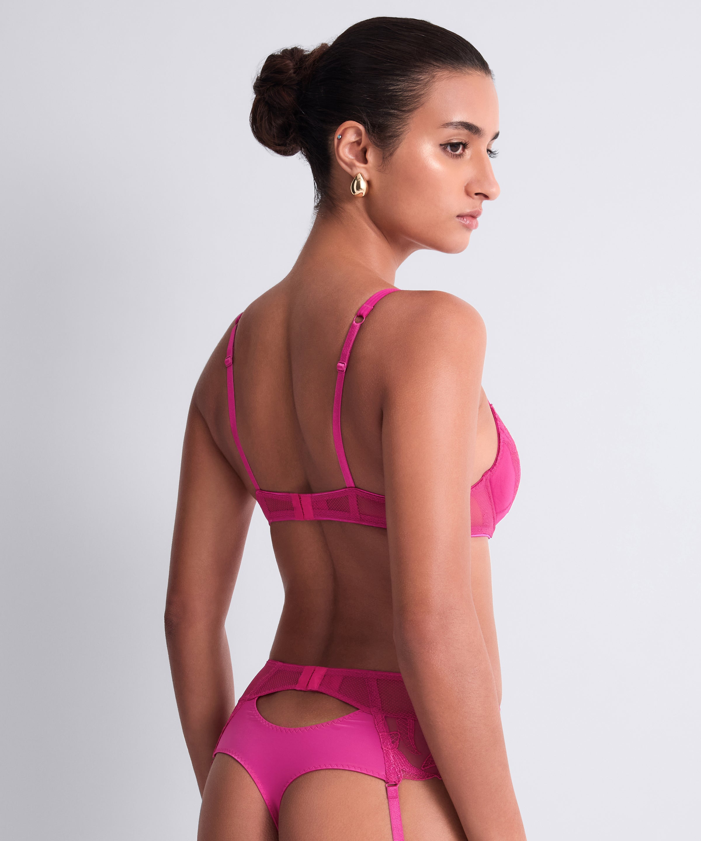 Sweet Euphoria Tanga porte-jarretelles Passion rose