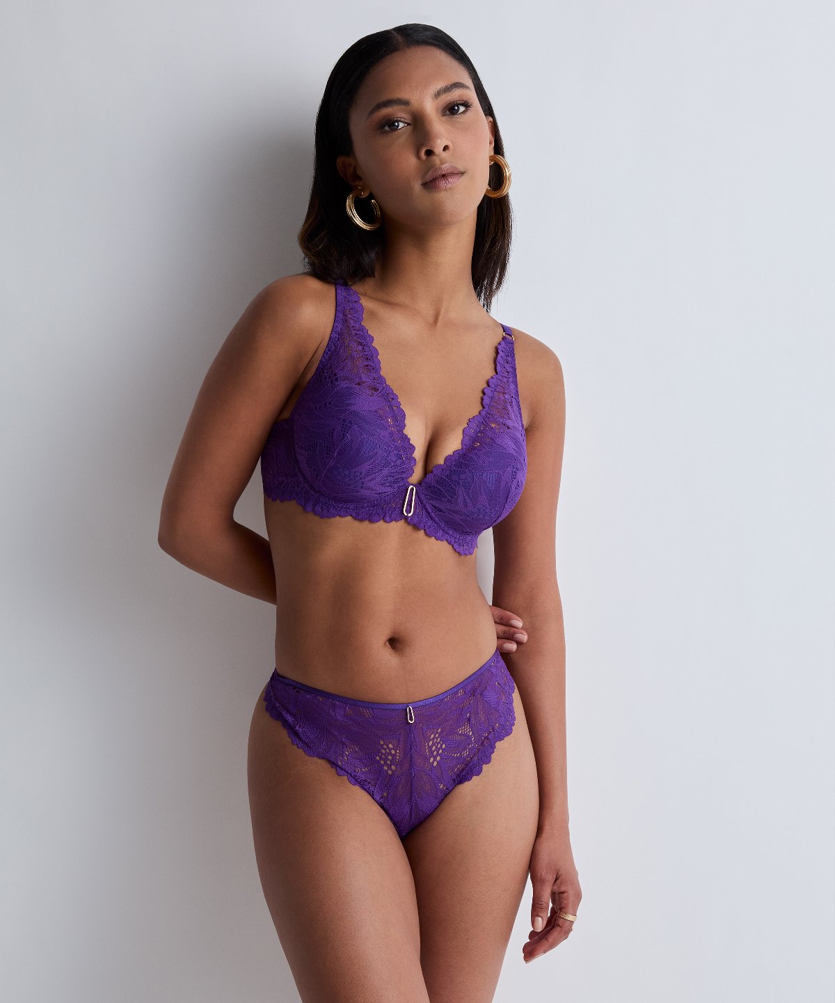 Flowermania Soutien-gorge Plunge foulard Poison Purple