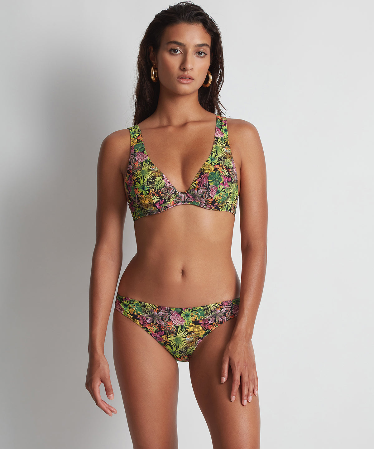 Exotic Fever Haut de maillot de bain Triangle avec armatures Deep Forest
