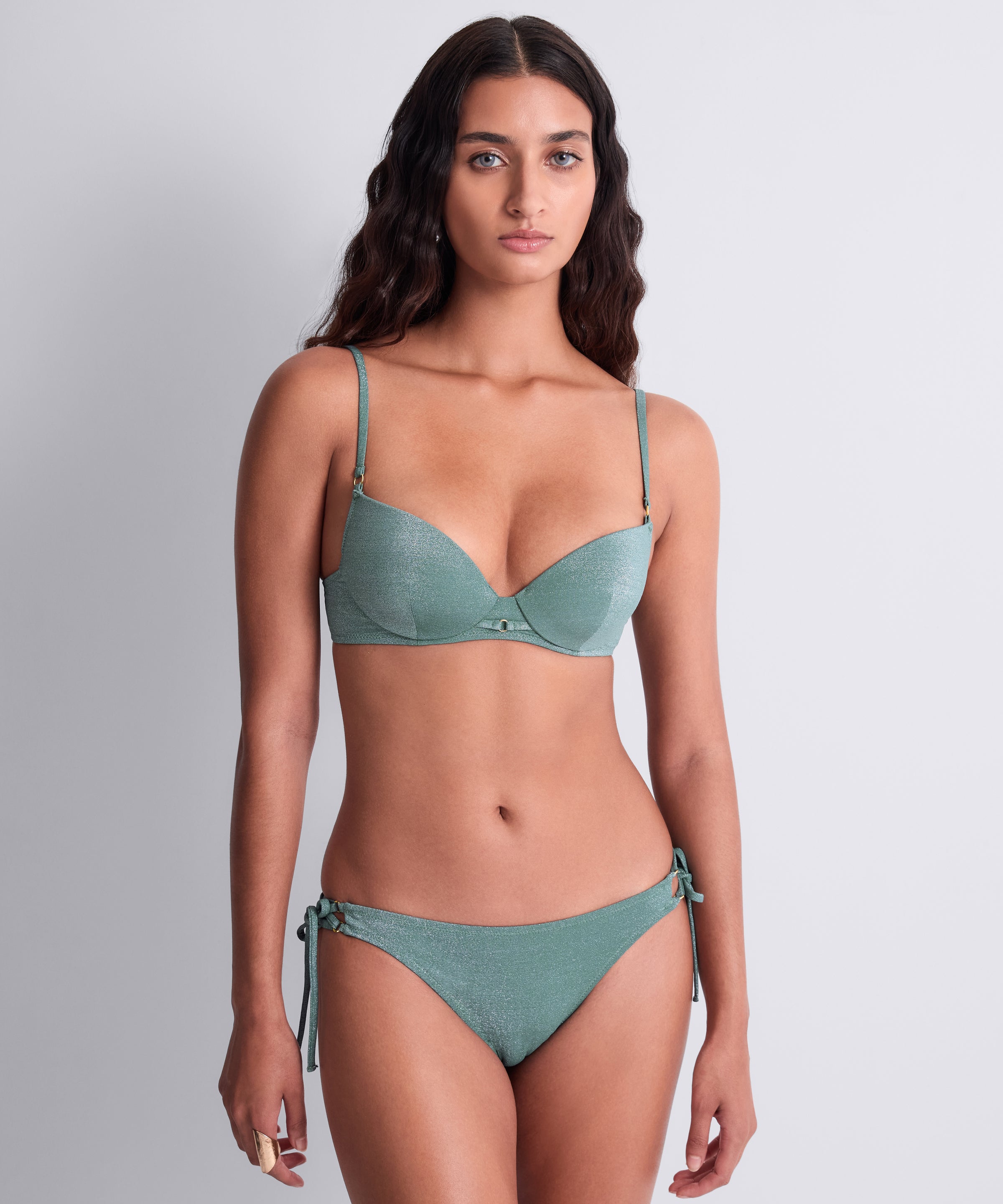 Summer Glow Haut de maillot de bain Push-up coques Aqua