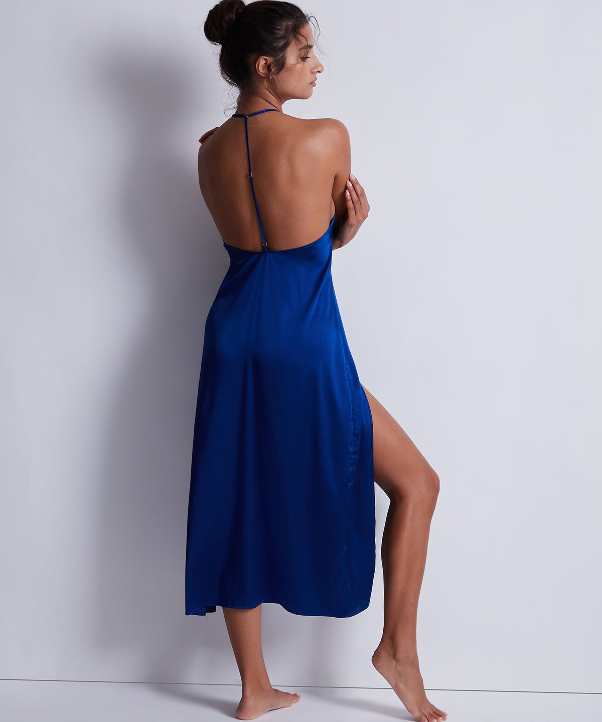 Silk Desire Nuisette longue Electric Blue