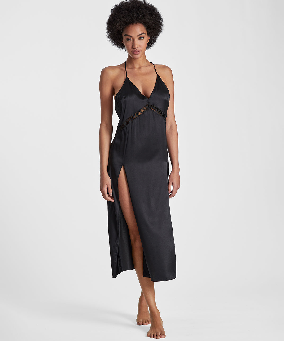 Silk Desire Nuisette longue Noir