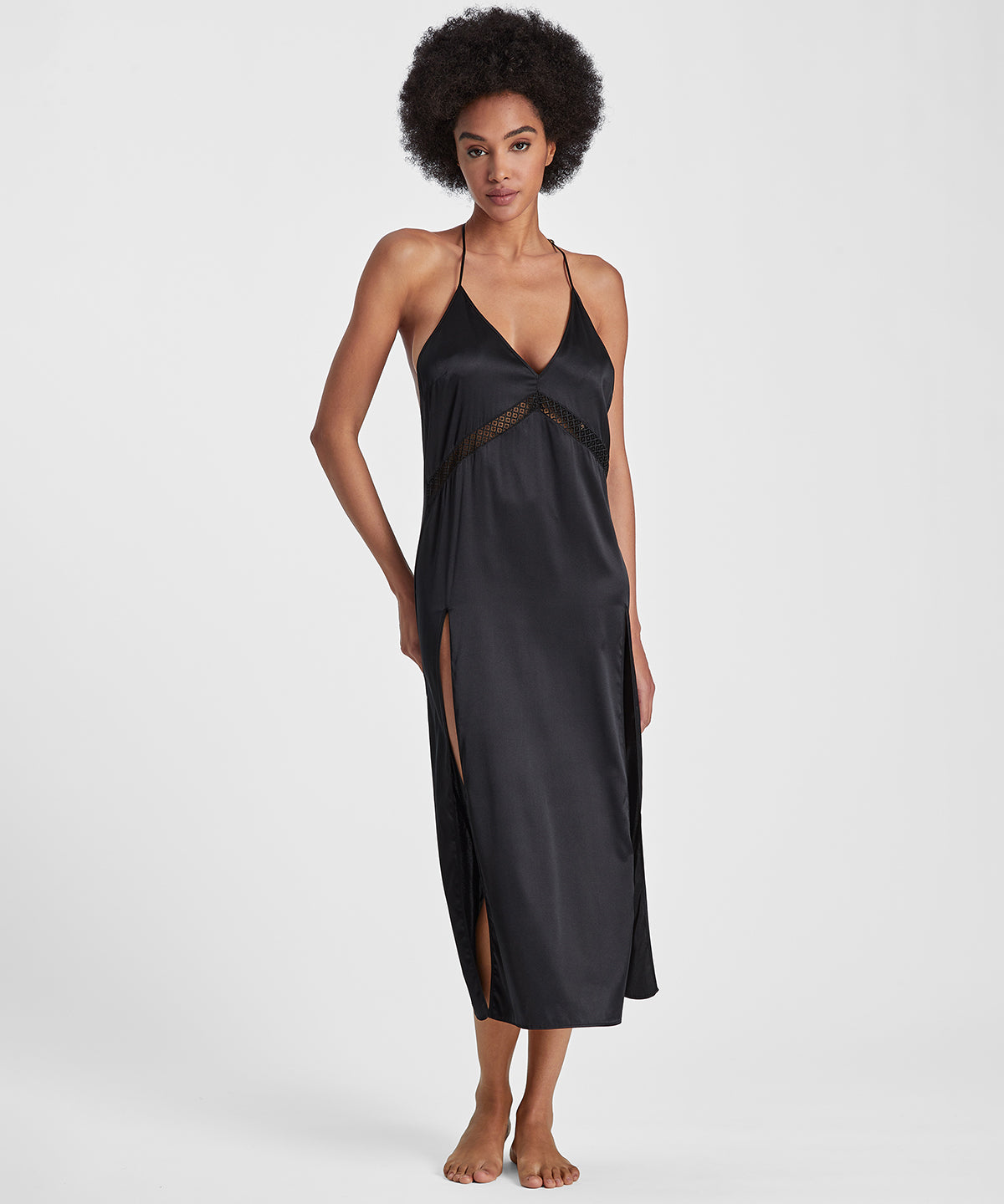 Silk Desire Nuisette longue Noir