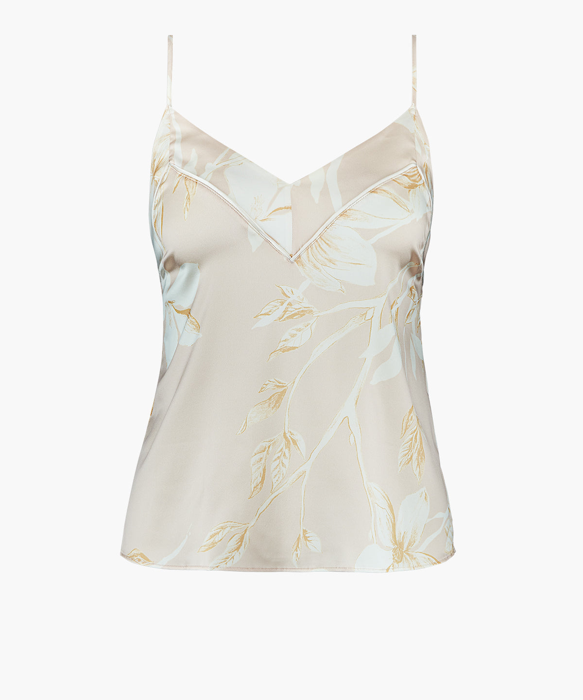 Silk by Night Top à fines bretelles Amberlight