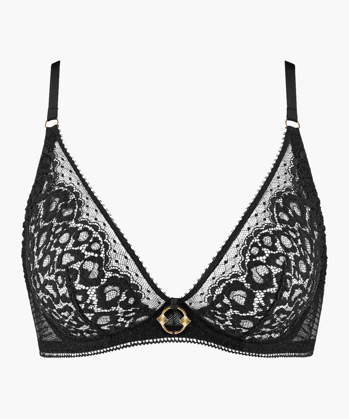 Illusion Fauve Soutien-gorge Triangle avec armatures Black