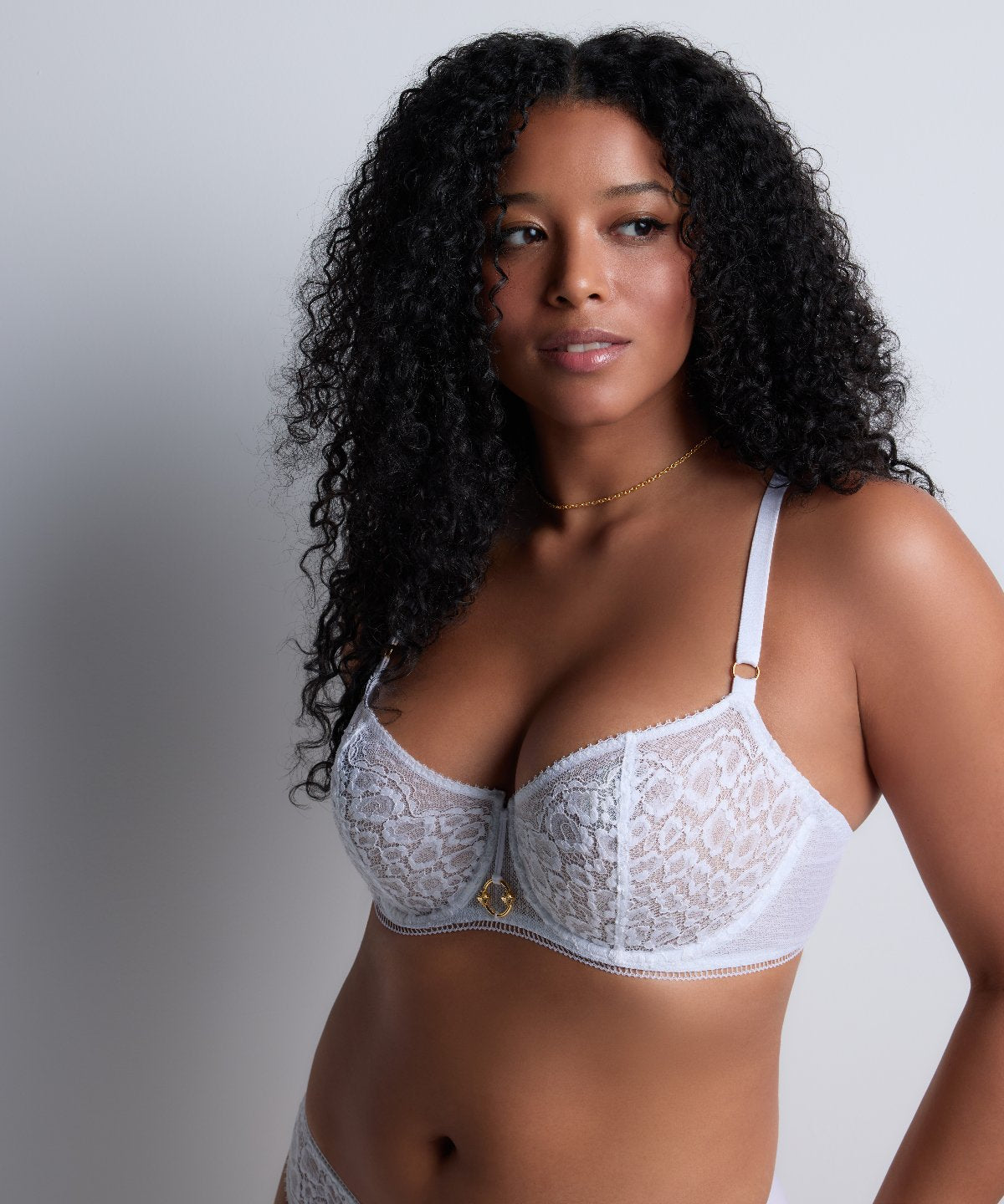 Illusion Fauve Soutien-gorge Corbeille avec armatures White