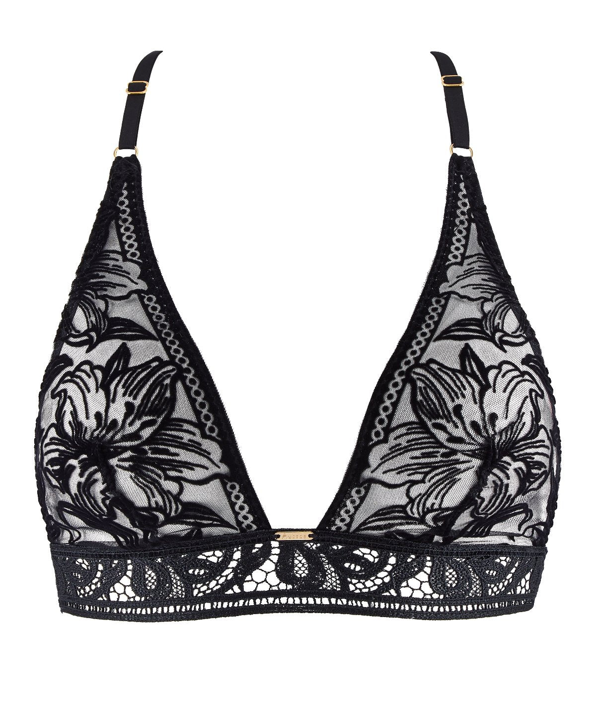 Cœur à Corps Soutien-gorge Triangle bralette Noir