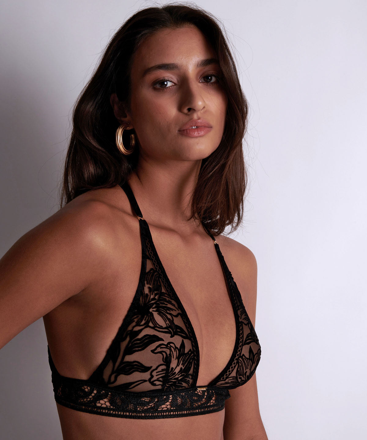 Cœur à Corps Soutien-gorge Triangle bralette Noir