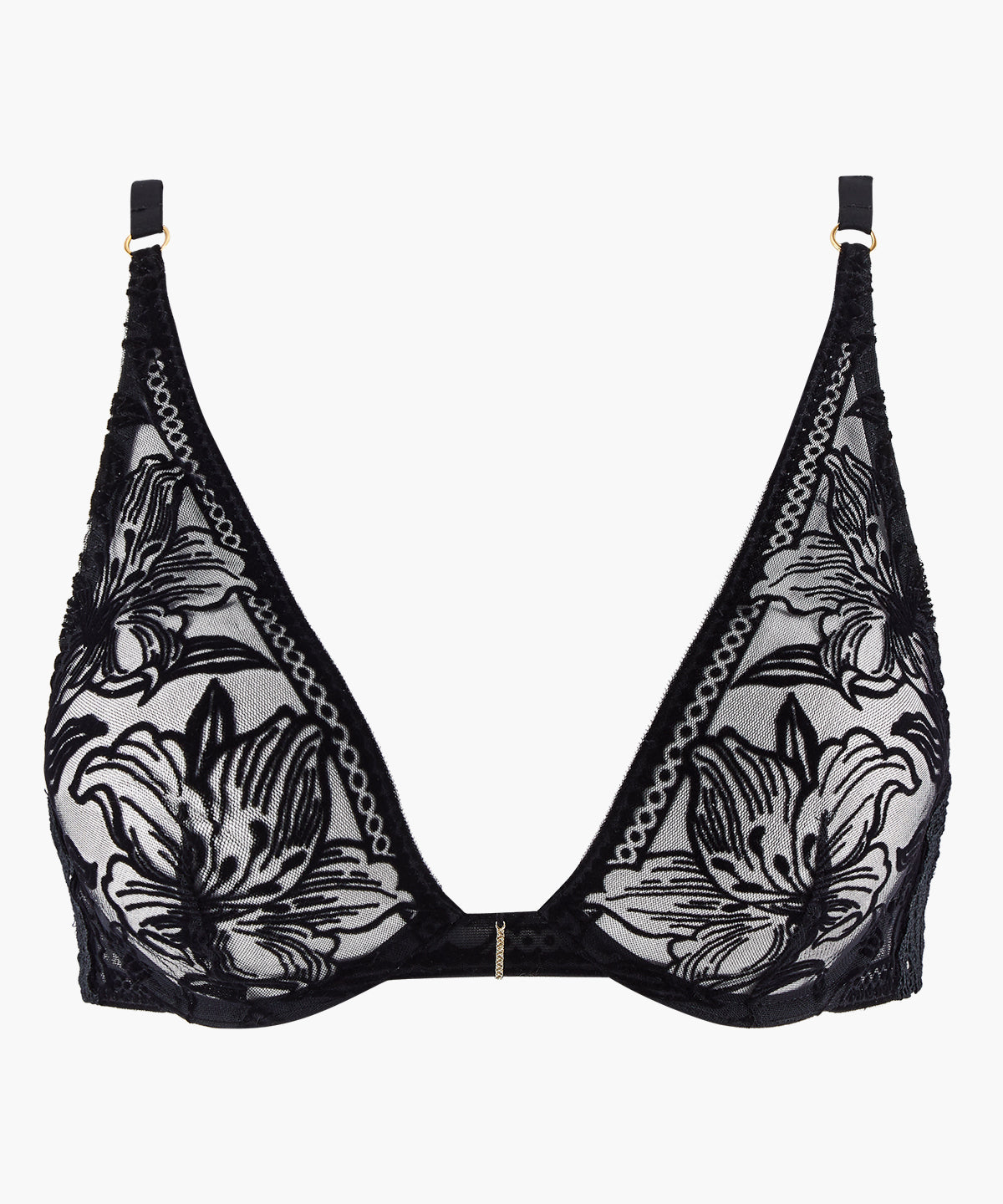 Cœur à Corps Soutien-gorge Triangle avec armatures Noir