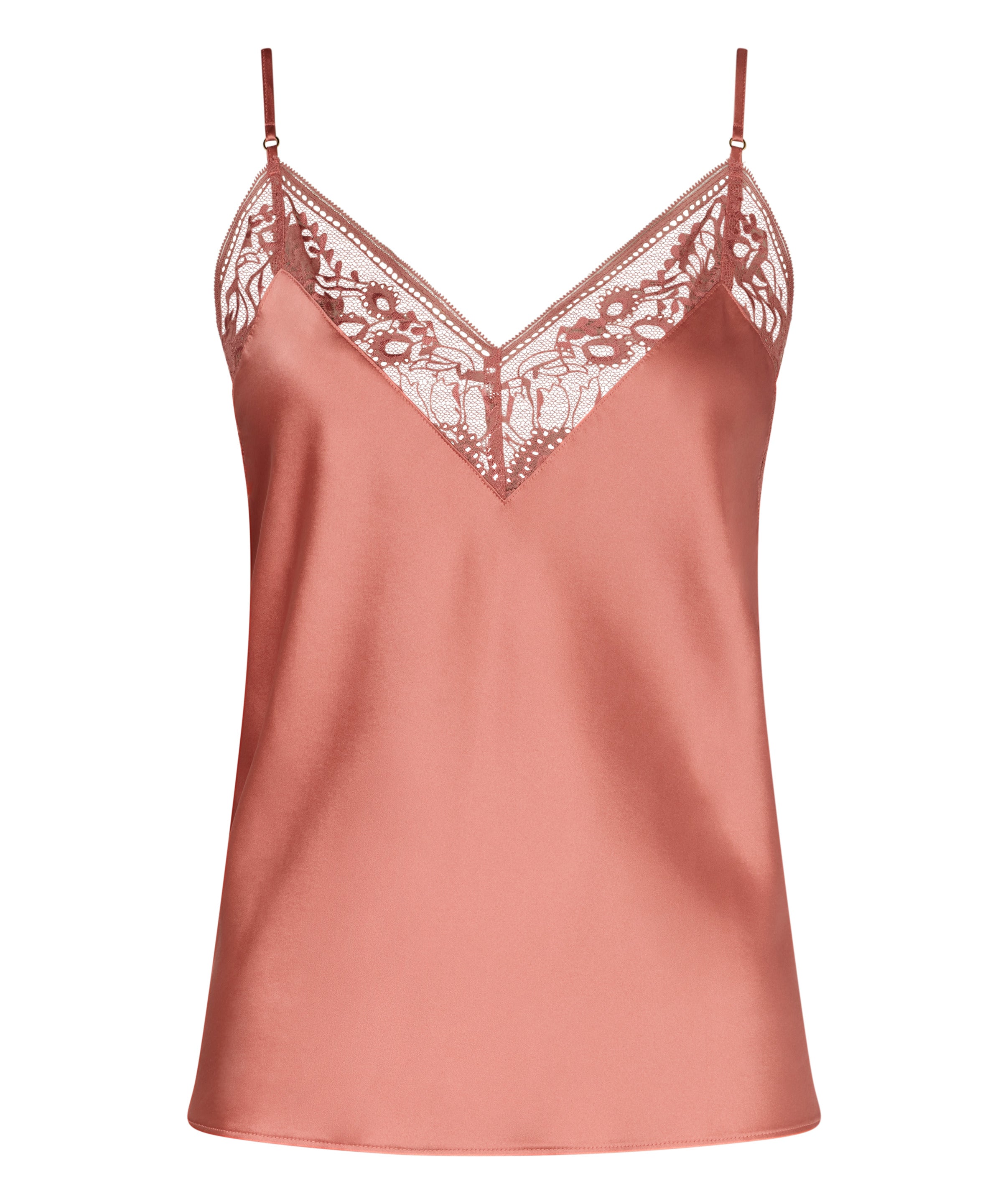 Midnight Whisper Top à fines bretelles Warm Pink