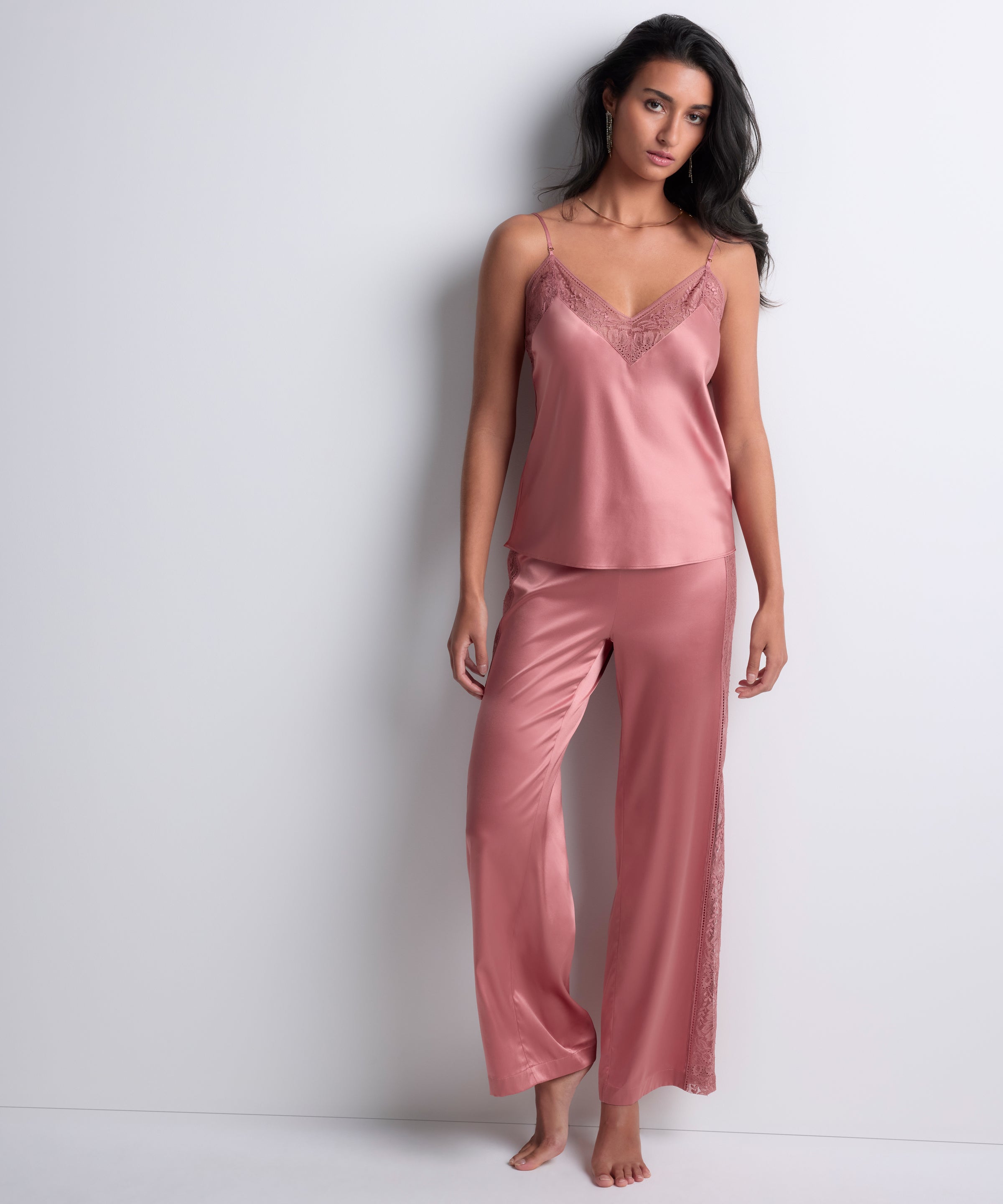 Midnight Whisper Top à fines bretelles Warm Pink