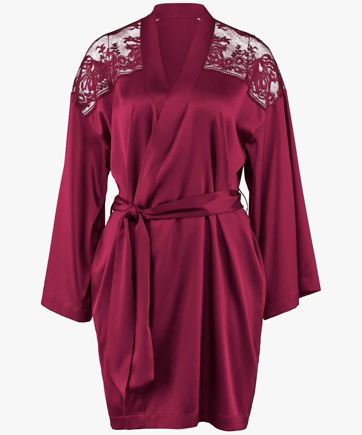 Midnight Whisper Kimono Crimson Red