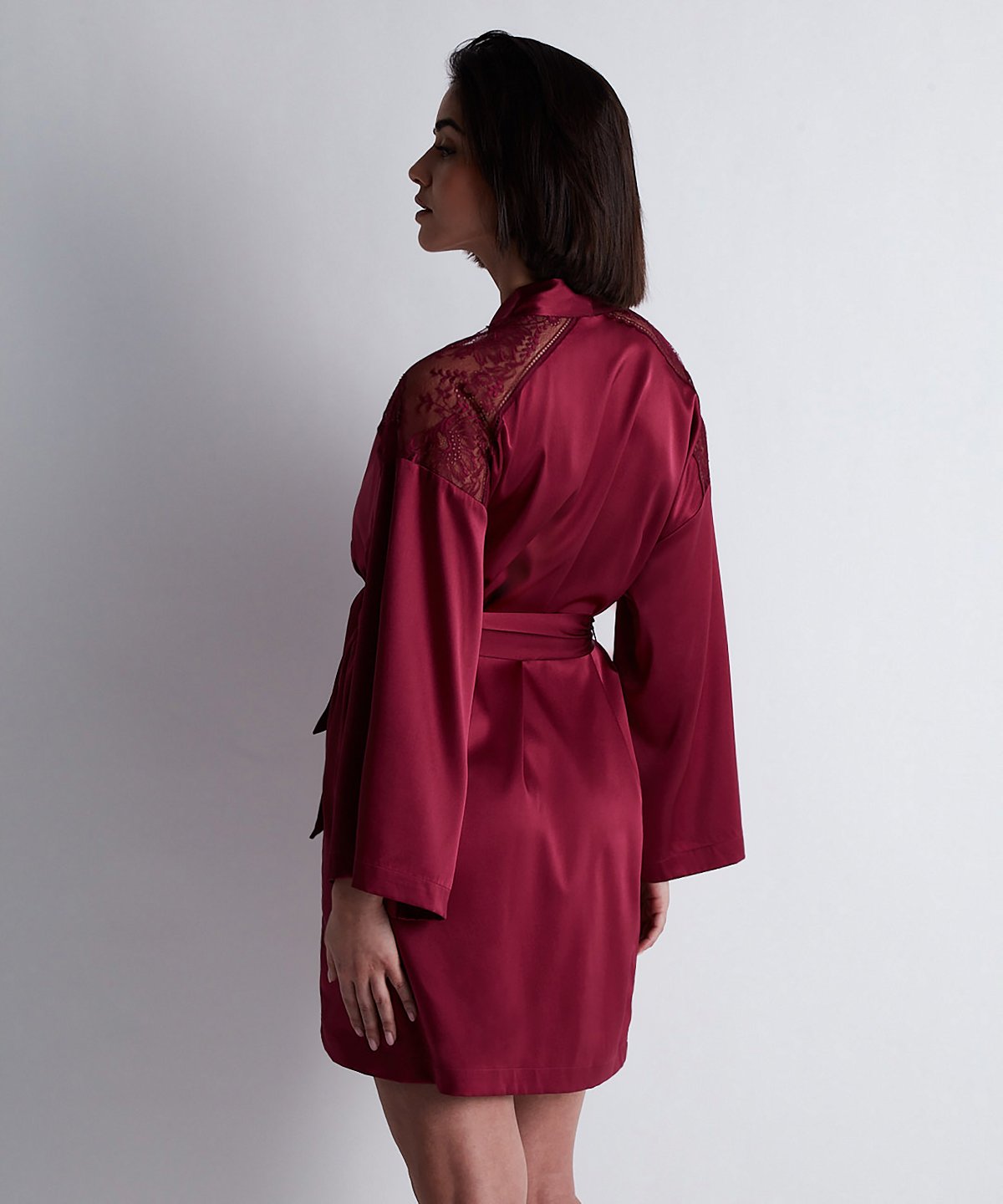 Midnight Whisper Kimono Crimson Red