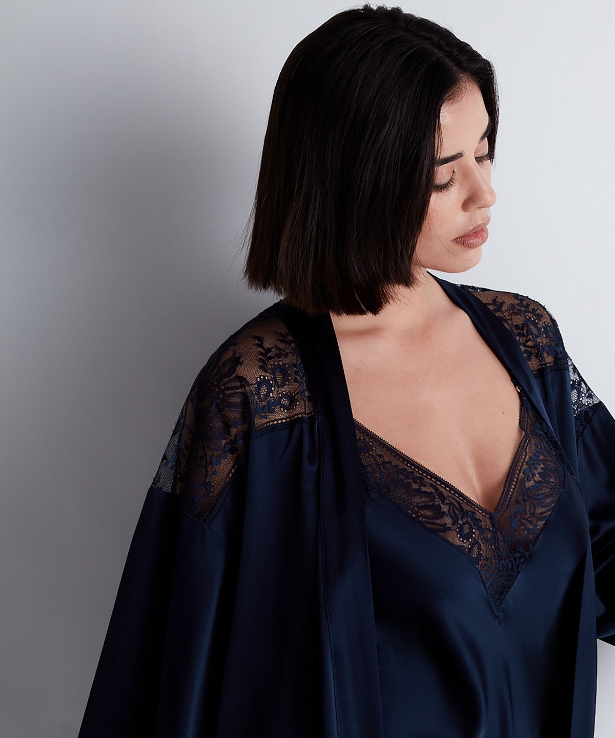 Midnight Whisper Kimono Evening Blue