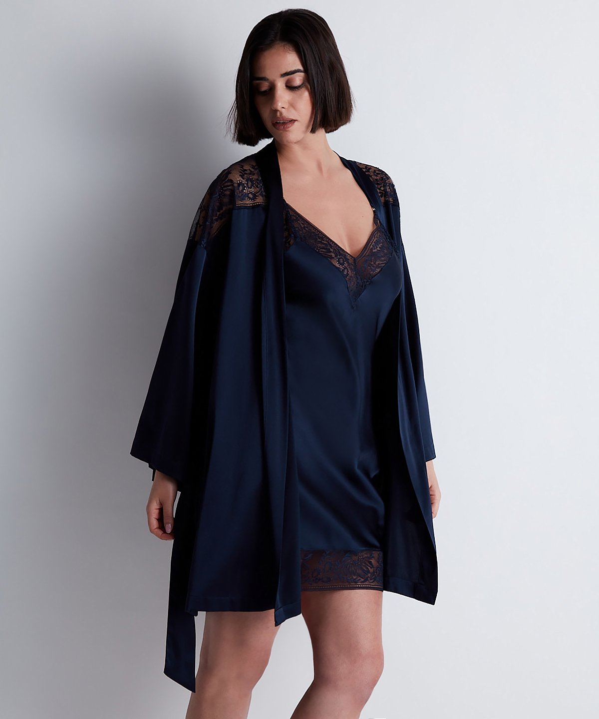 Midnight Whisper Kimono Evening Blue