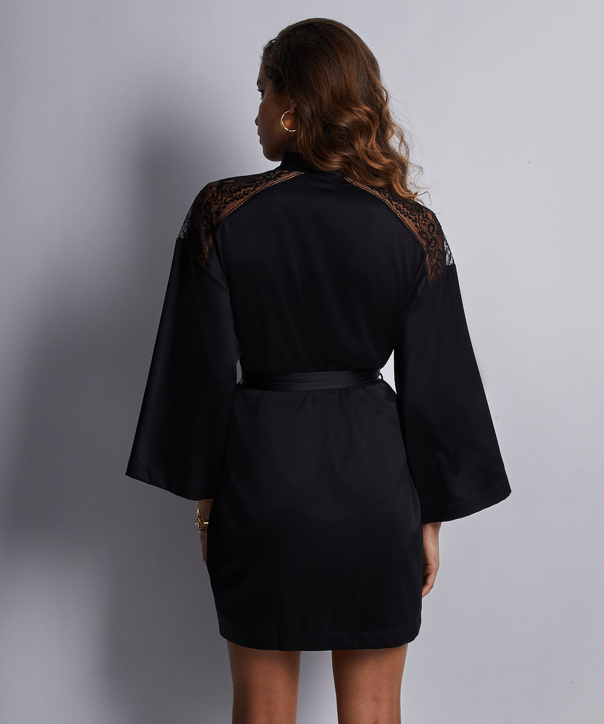 Midnight Whisper Kimono Noir