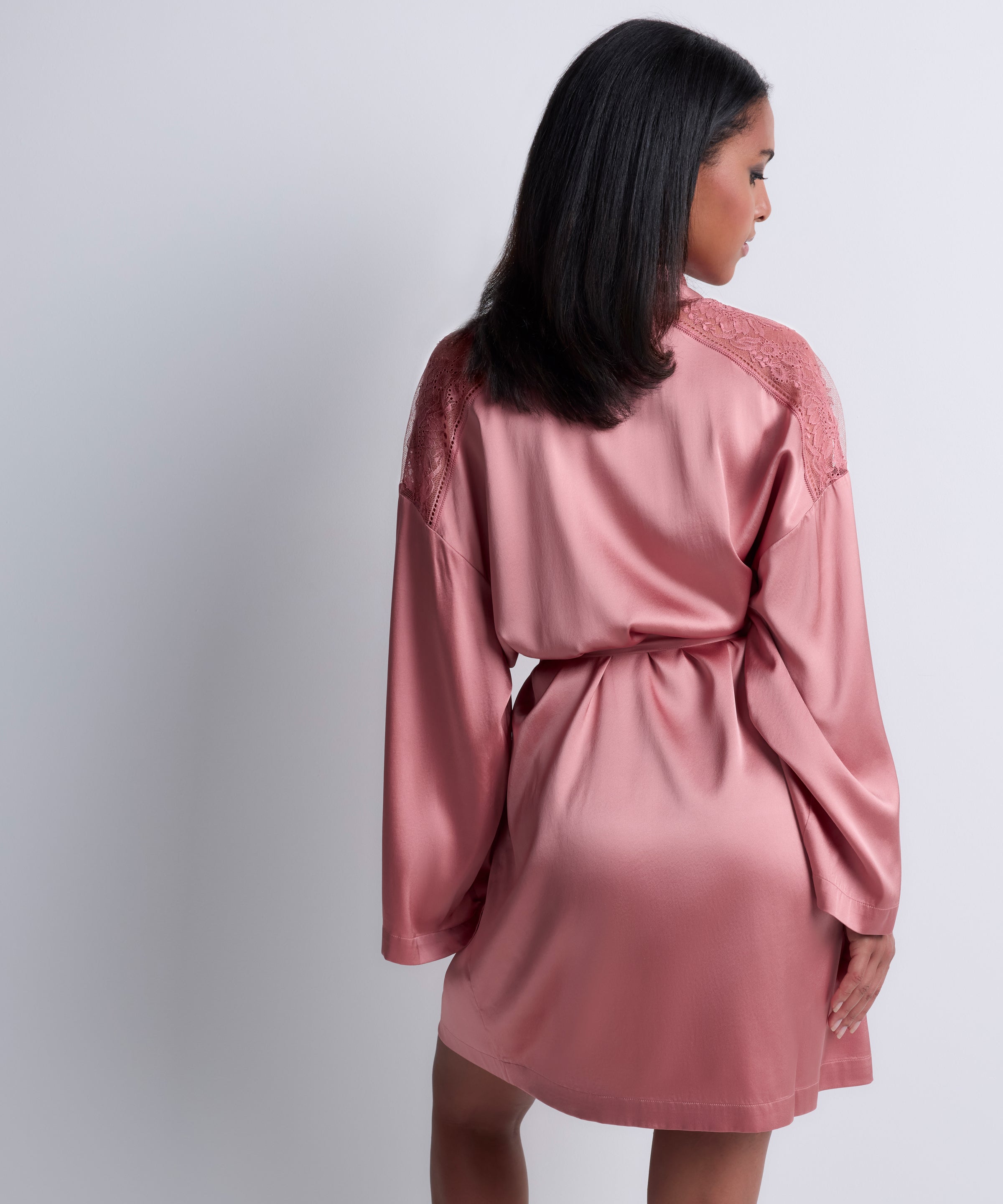 Midnight Whisper Kimono Warm Pink