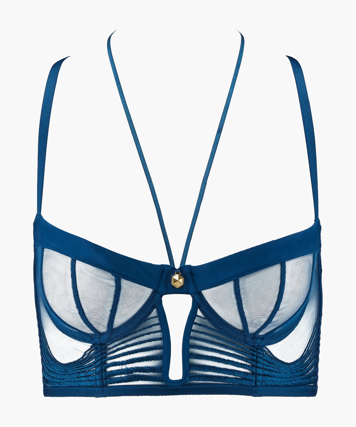 Sumptuous Waves Bustier Imperial Blue