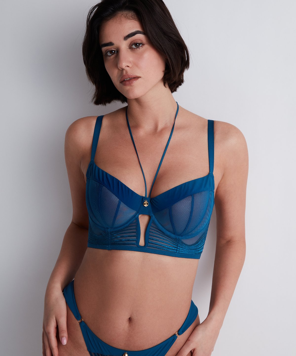 Sumptuous Waves Bustier Imperial Blue