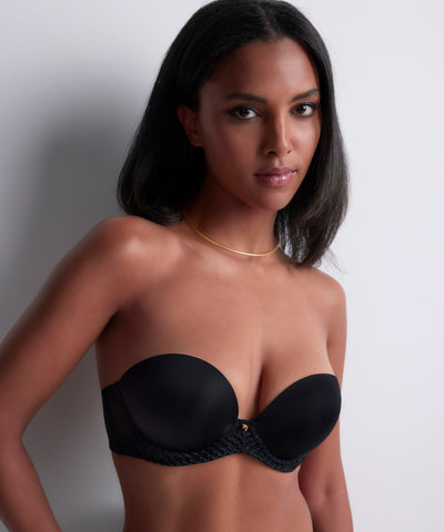 Sheer Emotion Soutien-gorge Bandeau plunge Black