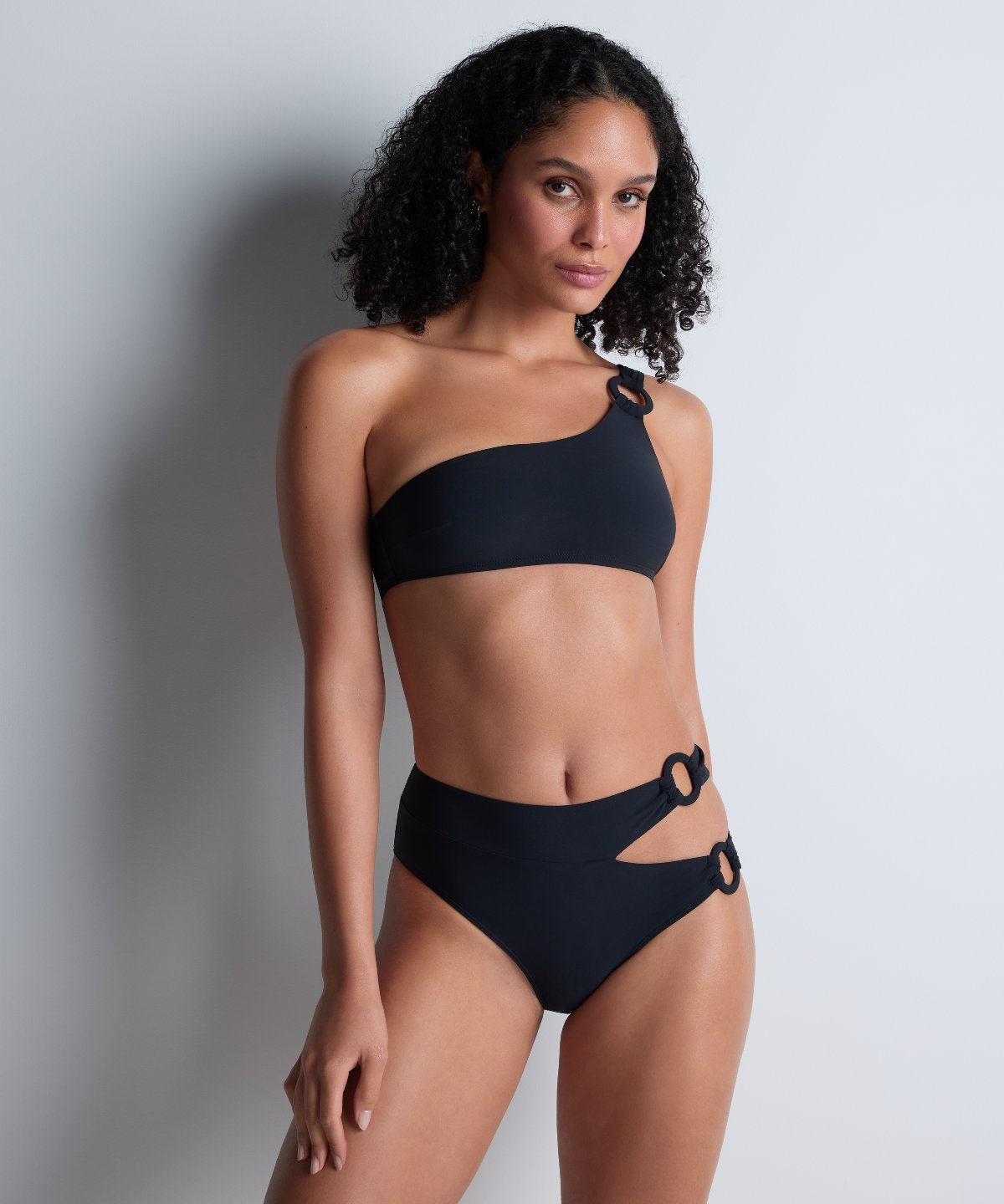 Summer Essence Bas de maillot de bain taille haute Black