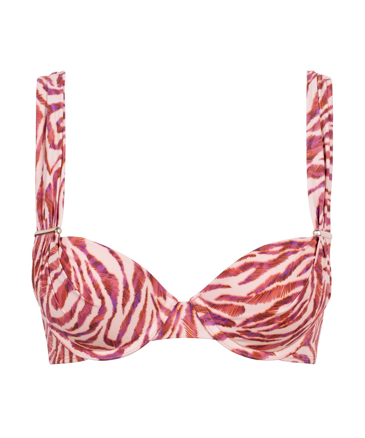 Feline Energy Haut de maillot de bain Push-up coques Pink Tiger