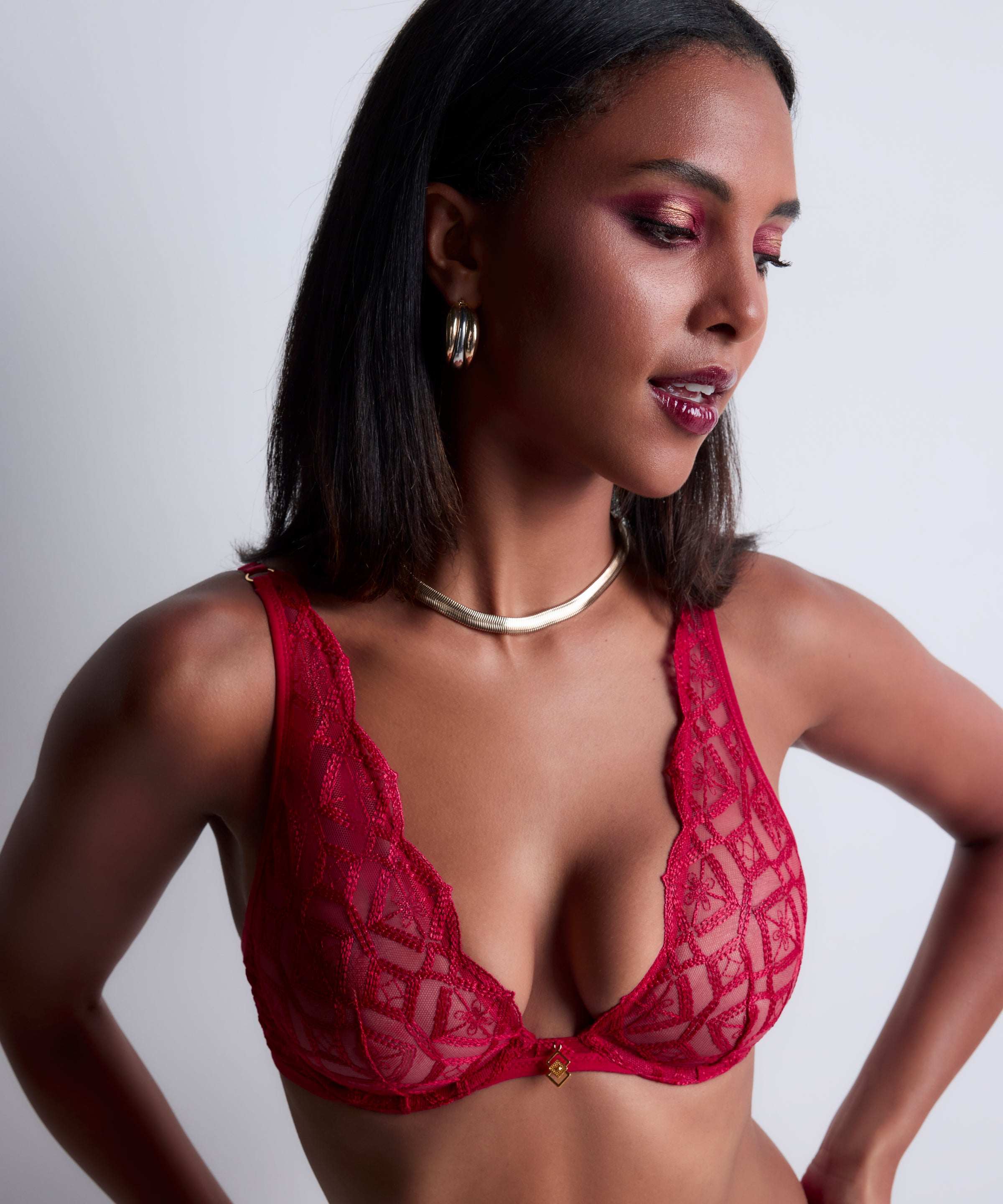 Sense of Illusion Soutien-gorge Triangle avec armatures Red Berry