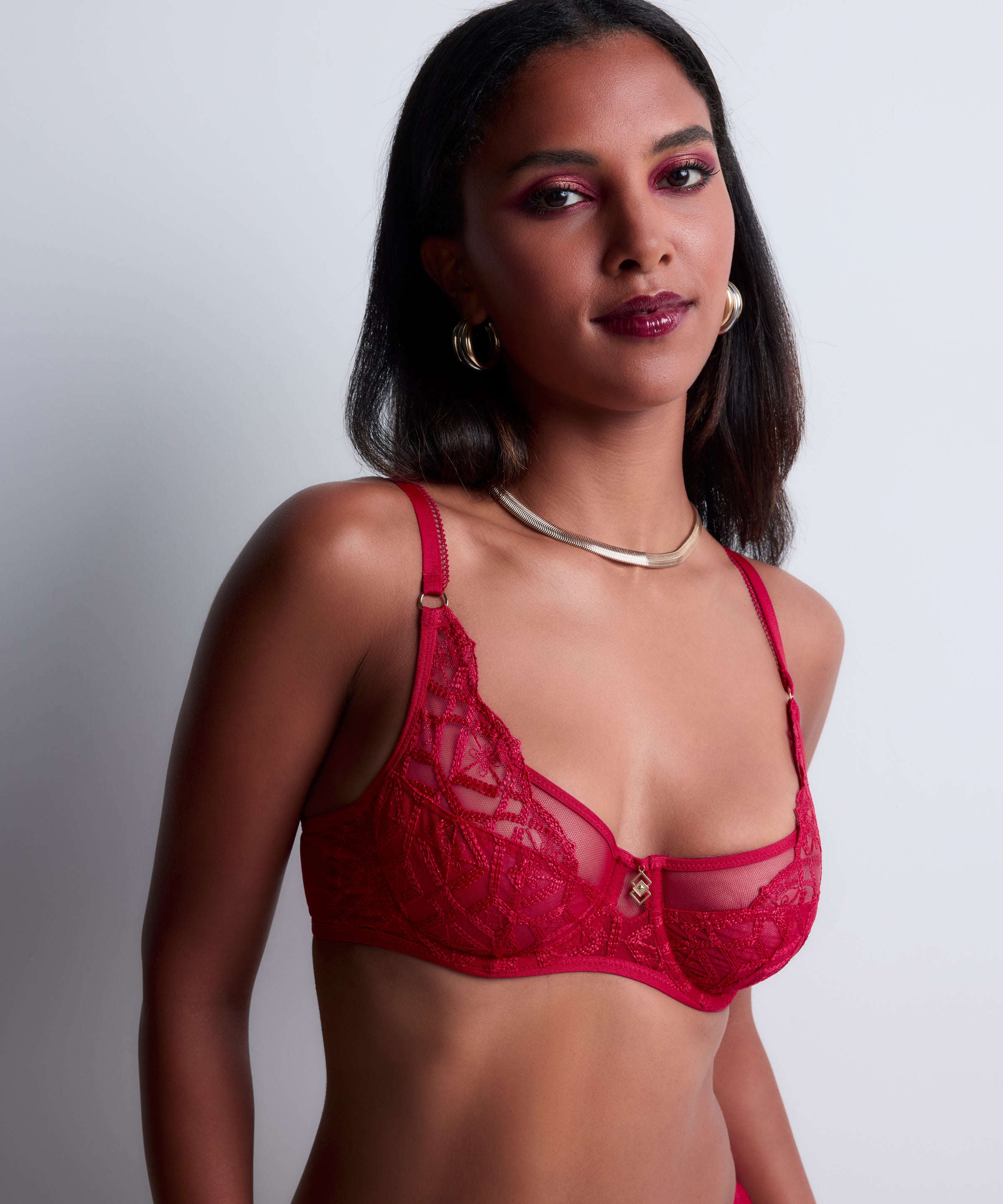 Sense of Illusion Soutien-gorge Emboîtant Foulard Red Berry