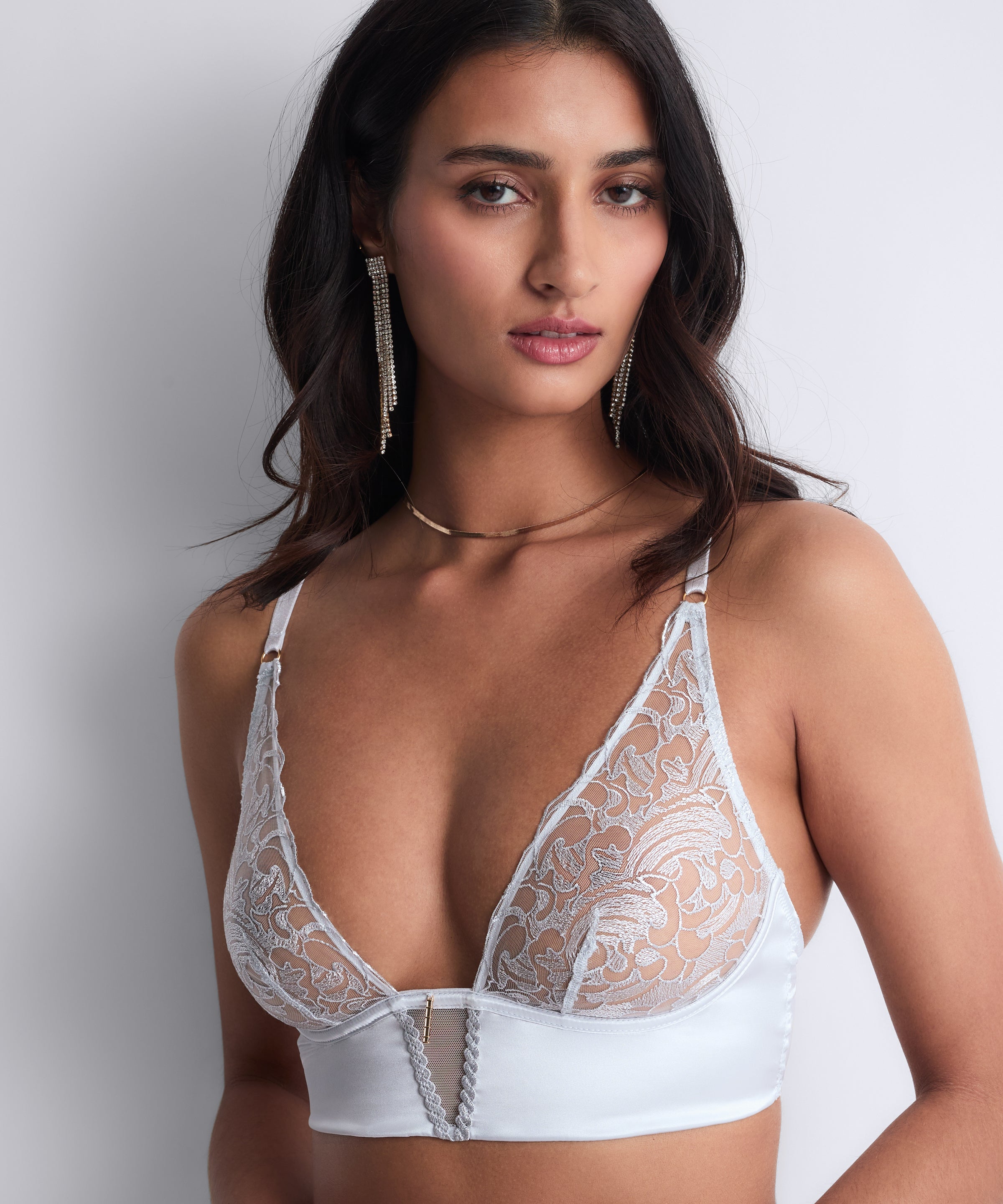 Satin Memories Soutien-gorge Triangle bralette Artic Blue