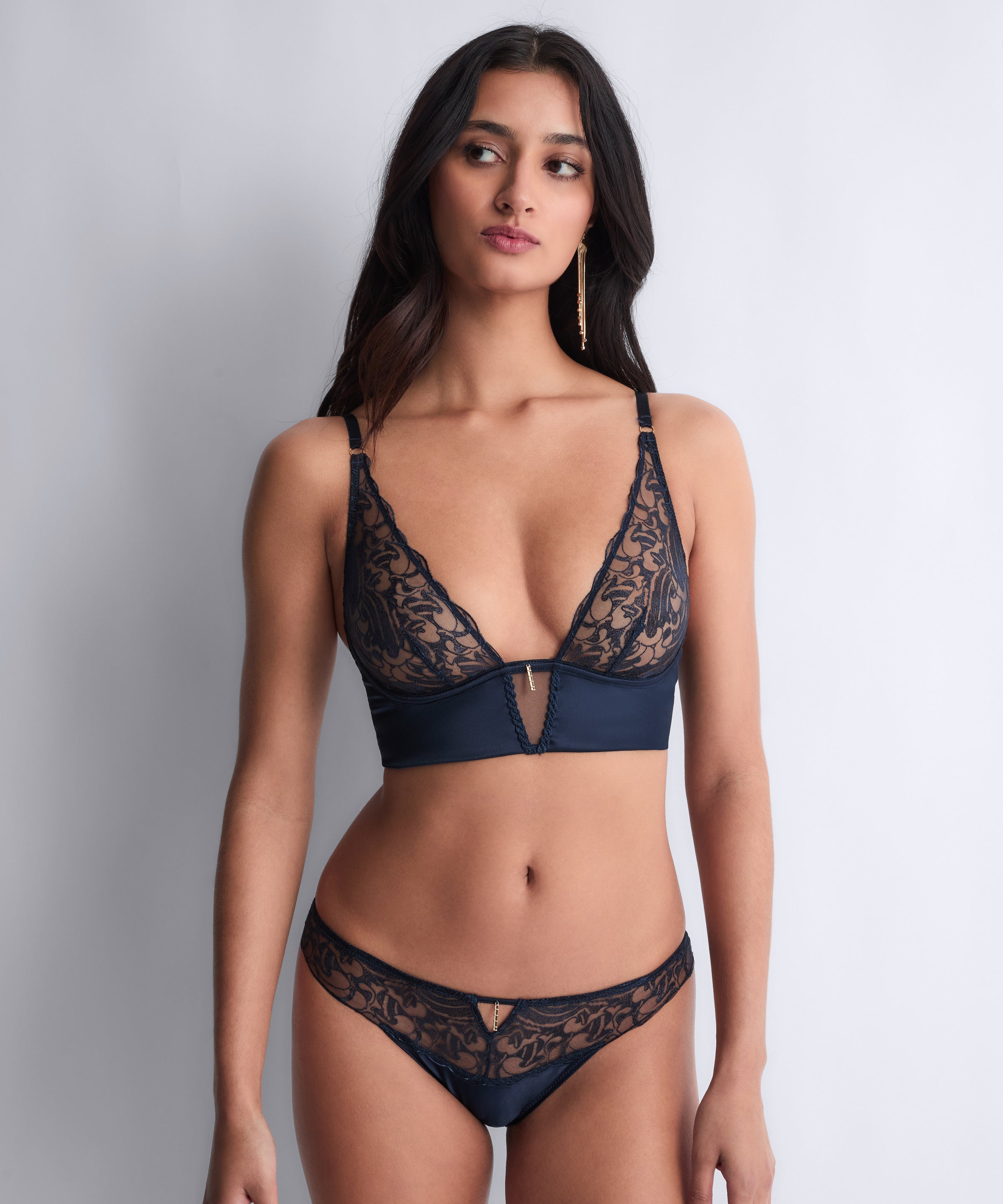 Satin Memories Soutien-gorge Triangle bralette Deep Sea