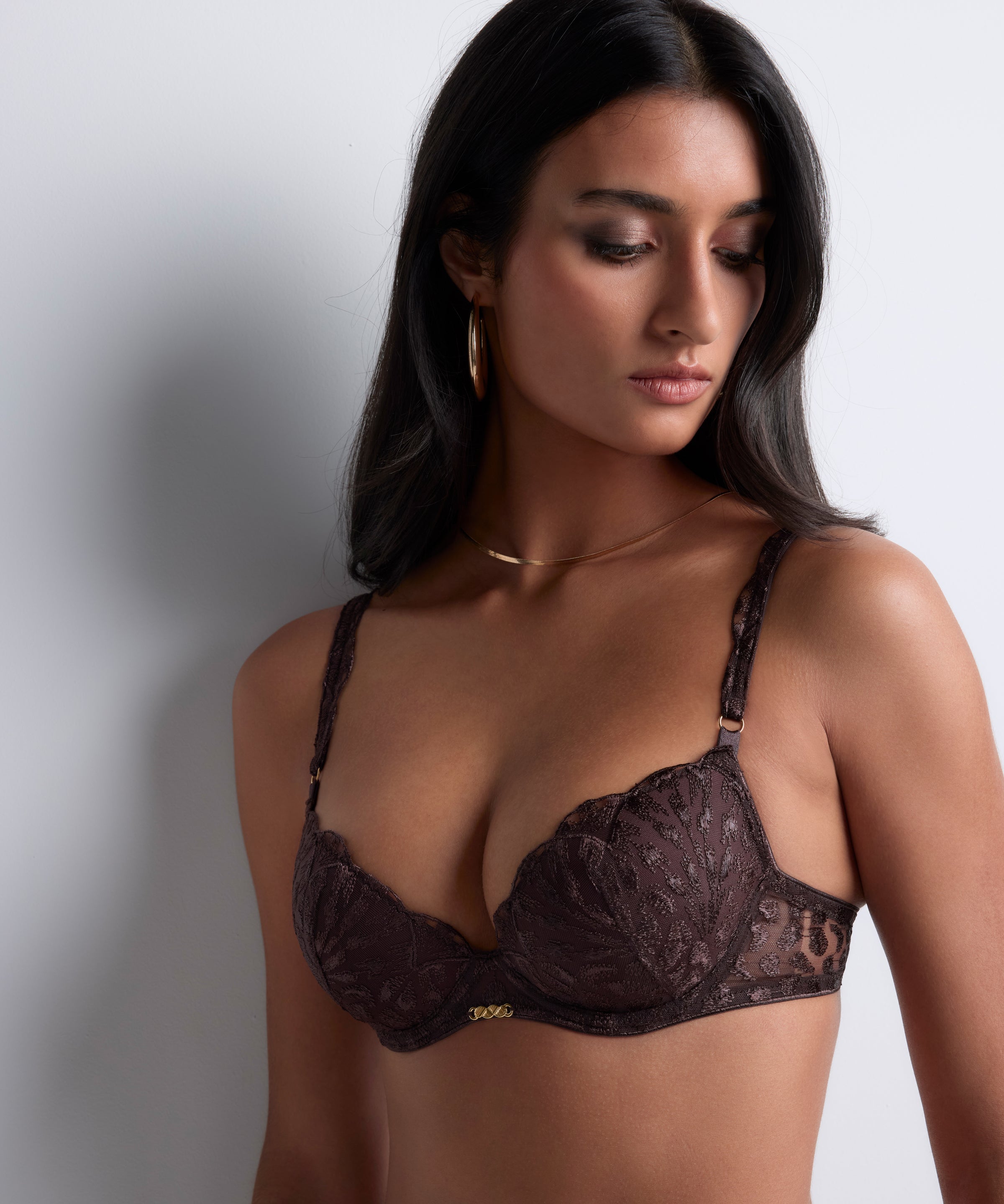 Crazy in Love Soutien-gorge Push-up coques Satin Brown