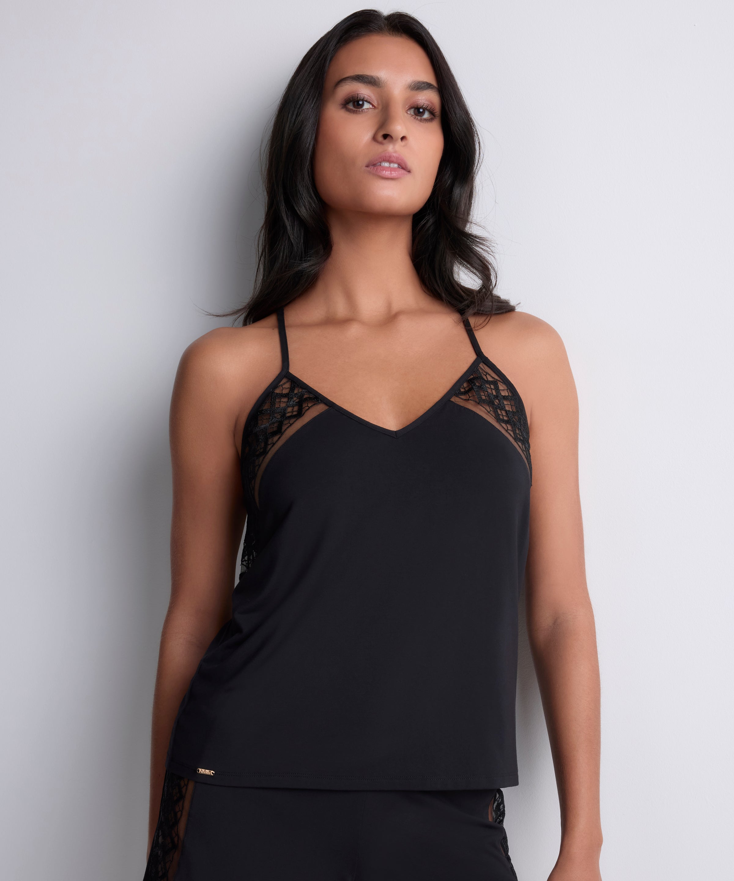 Sweet Obsession Top à fines bretelles Black