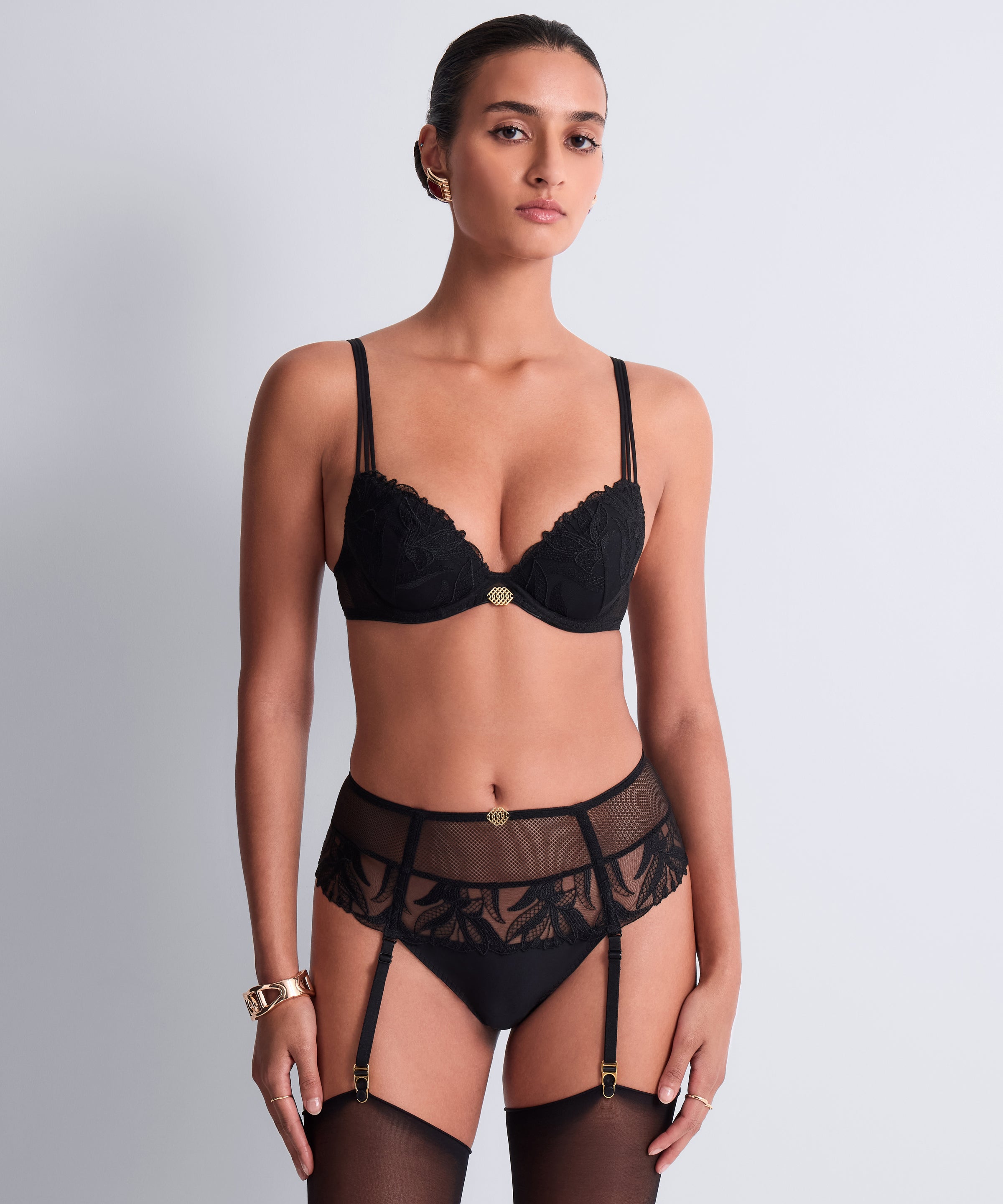 Sweet Euphoria Tanga porte-jarretelles Black
