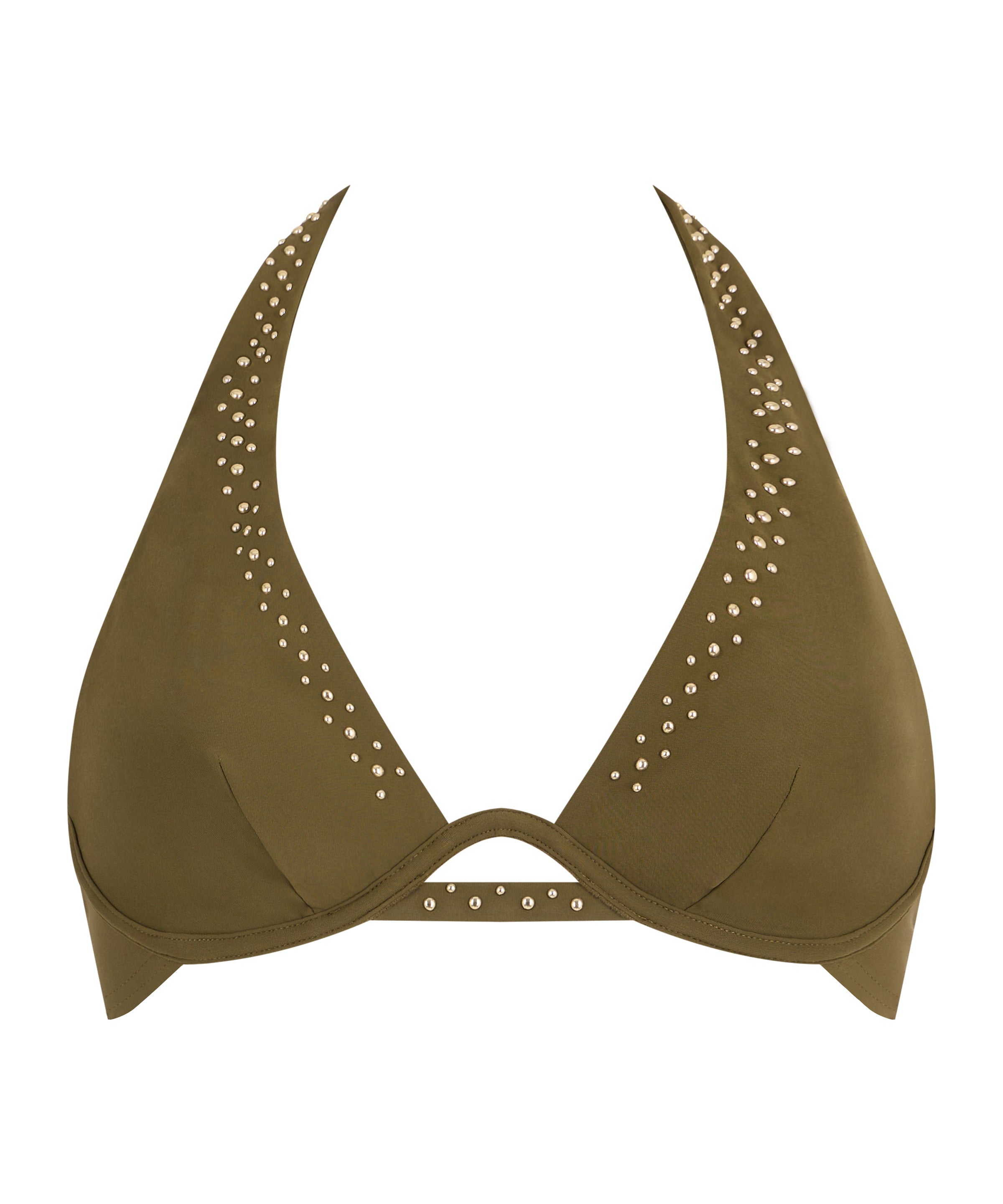 Summer Stars Haut de maillot de bain Triangle mono-armature Khaki