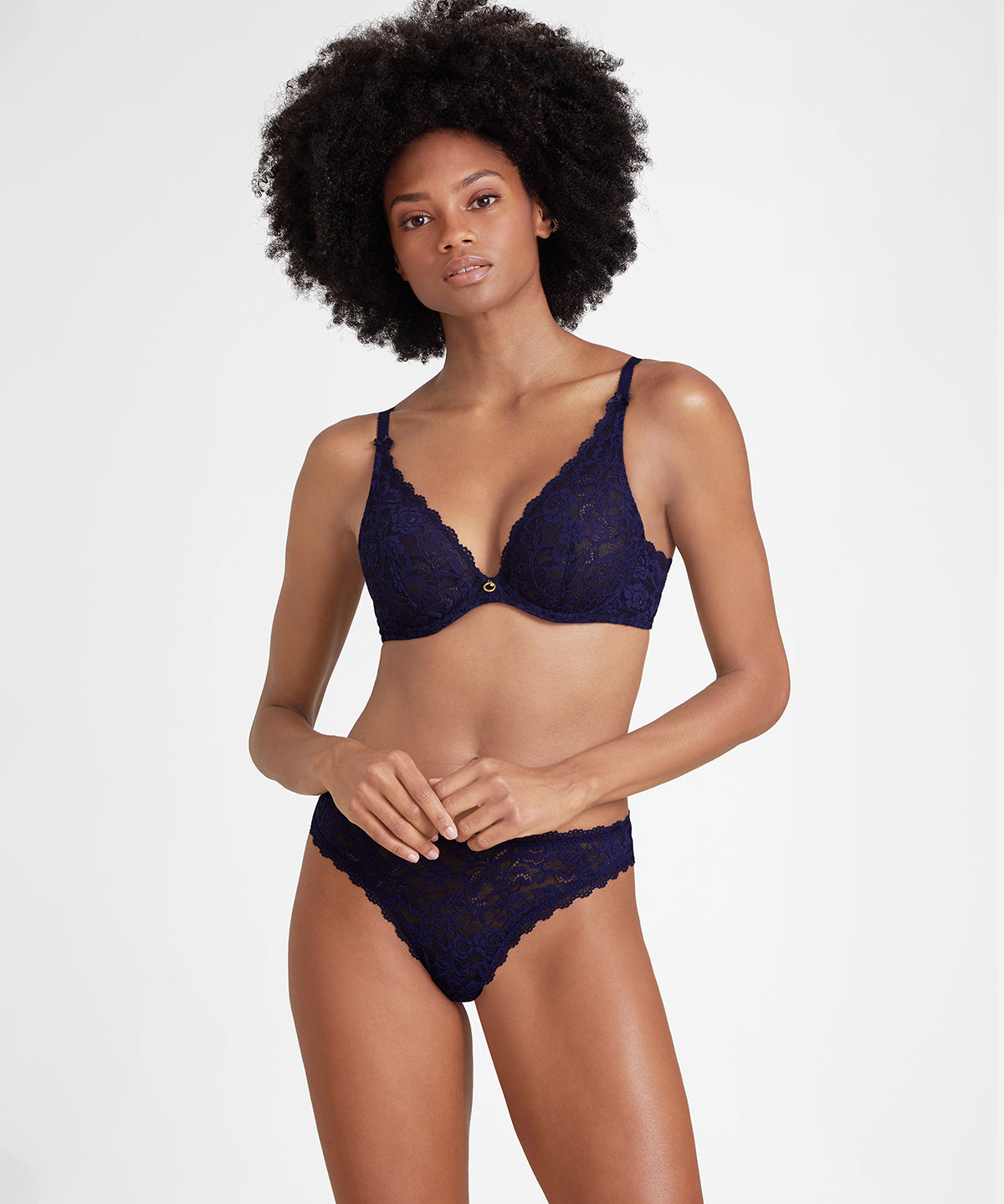 Rosessence Soutien-gorge Triangle avec armatures Bleu Nocturne