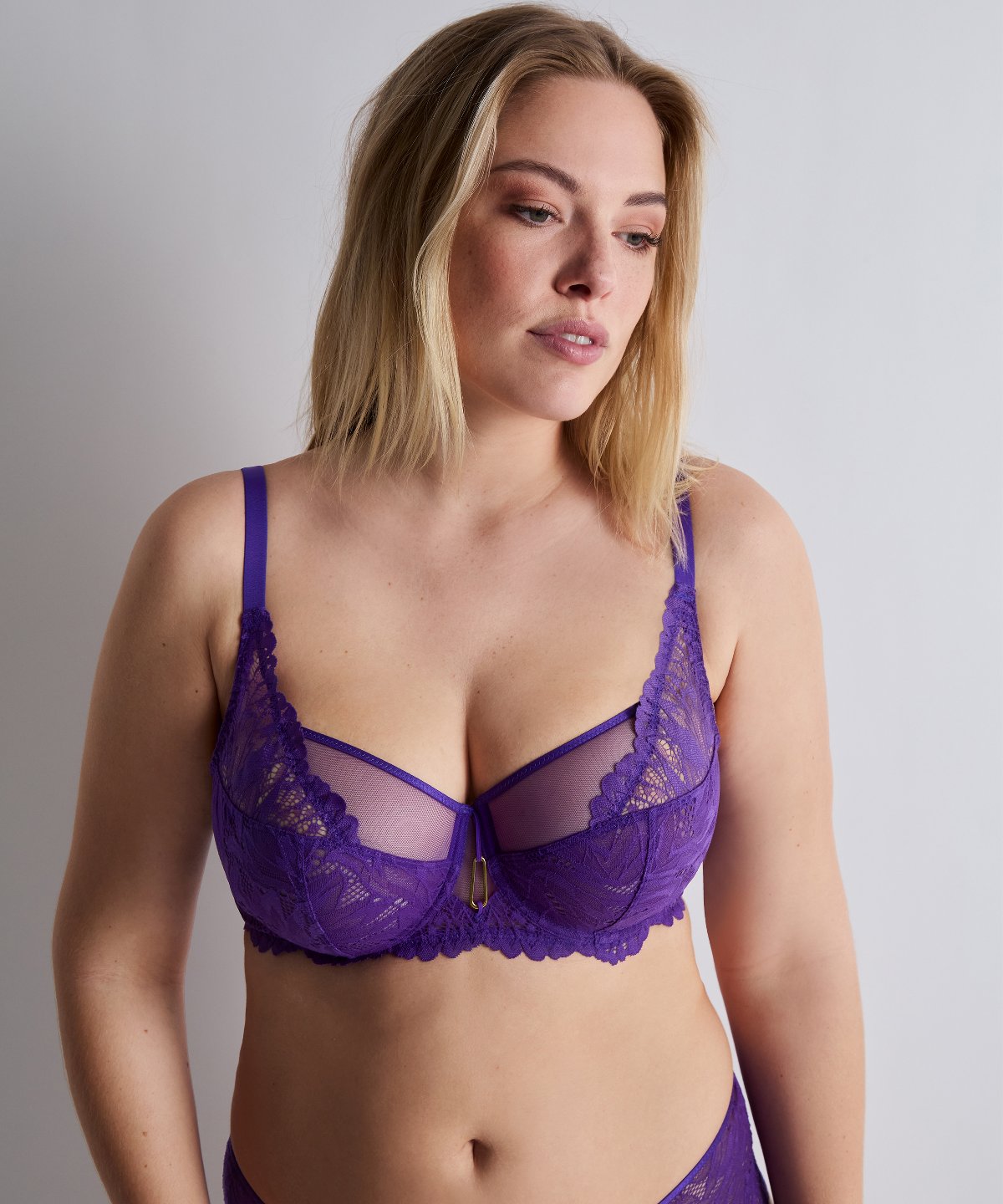 Flowermania Soutien-gorge Emboîtant Foulard Poison Purple