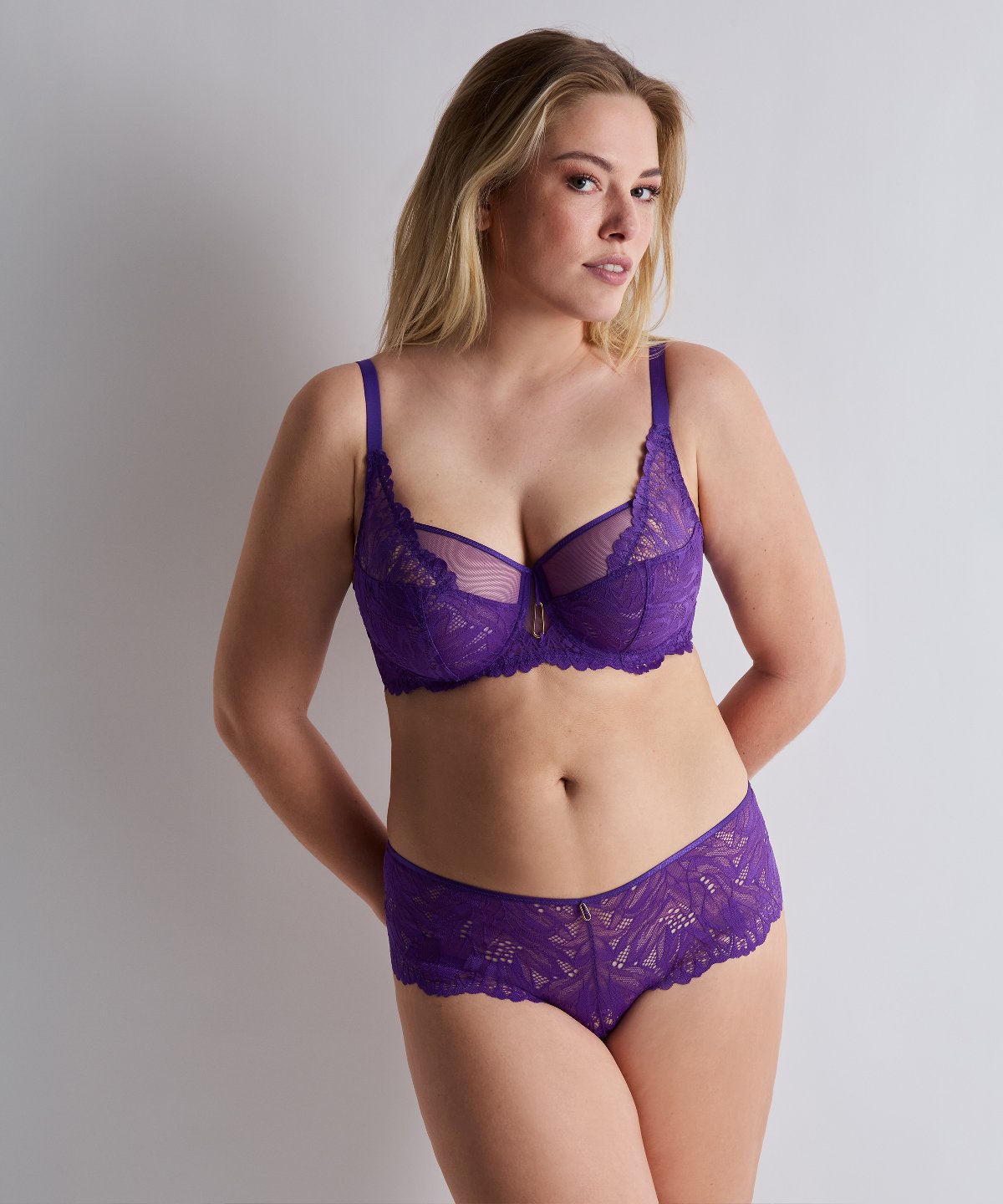 Flowermania Soutien-gorge Emboîtant Foulard Poison Purple